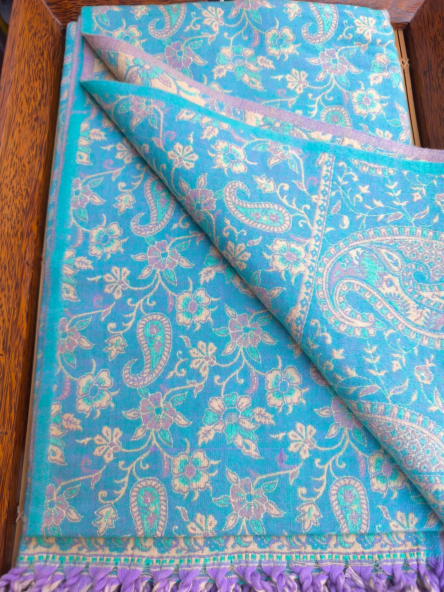 Warm Tibetan Yak Wool Shawl Scarf Stole Pashmina Blanket 41A