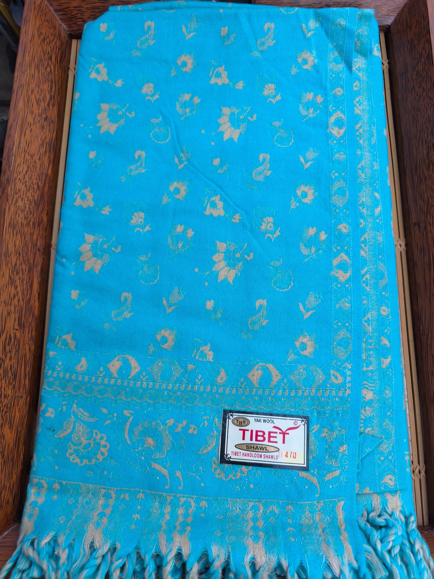 Warm Tibetan Yak Wool Shawl Scarf Stole Pashmina Blanket 42A