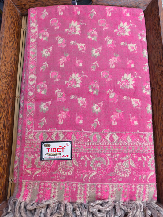 Scialle sciarpa stola Pashmina coperta lana di Yak calda Tibet 47A