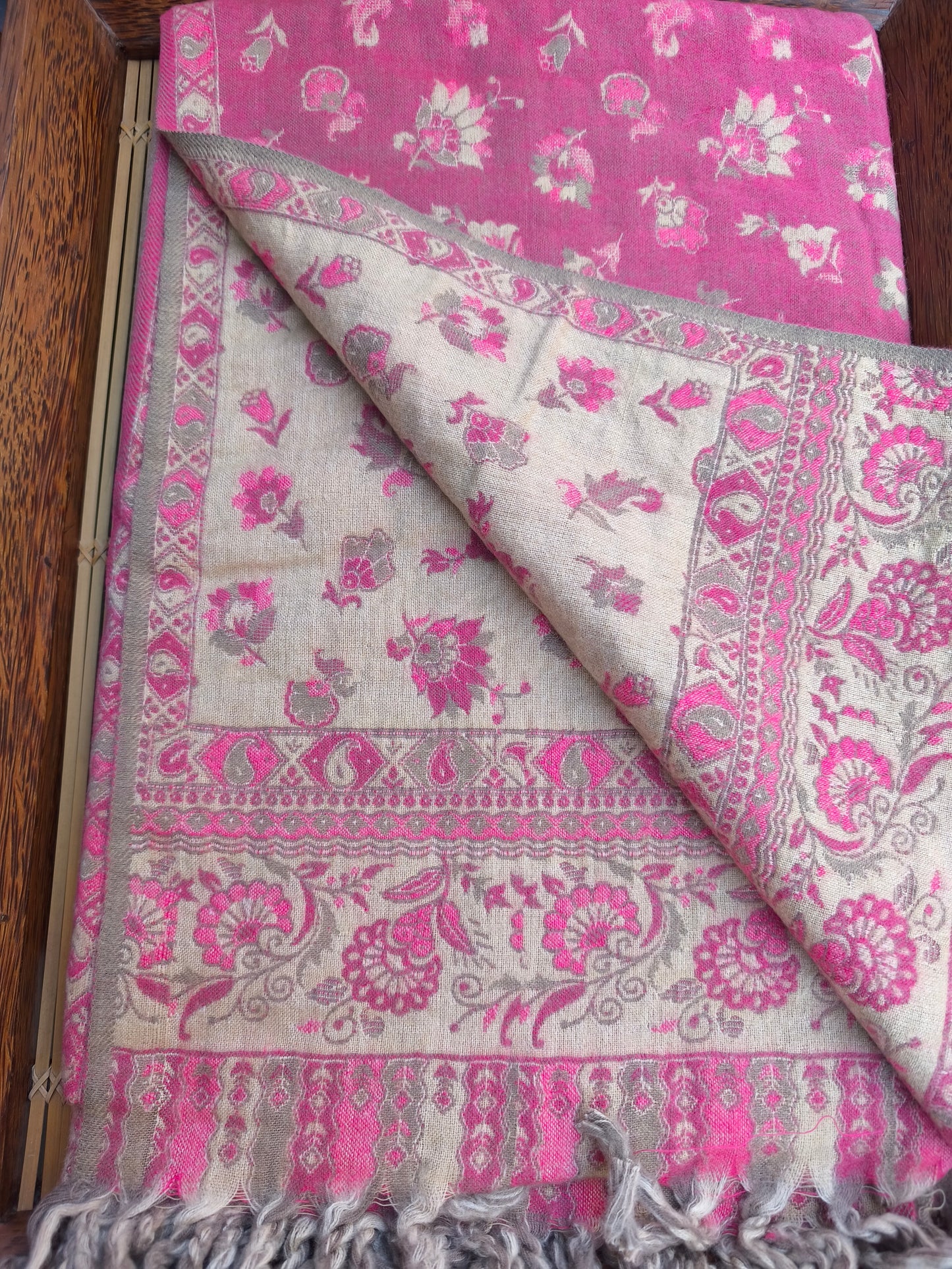 Warm Tibetan Yak Wool Shawl Scarf Stole Pashmina Blanket 47A