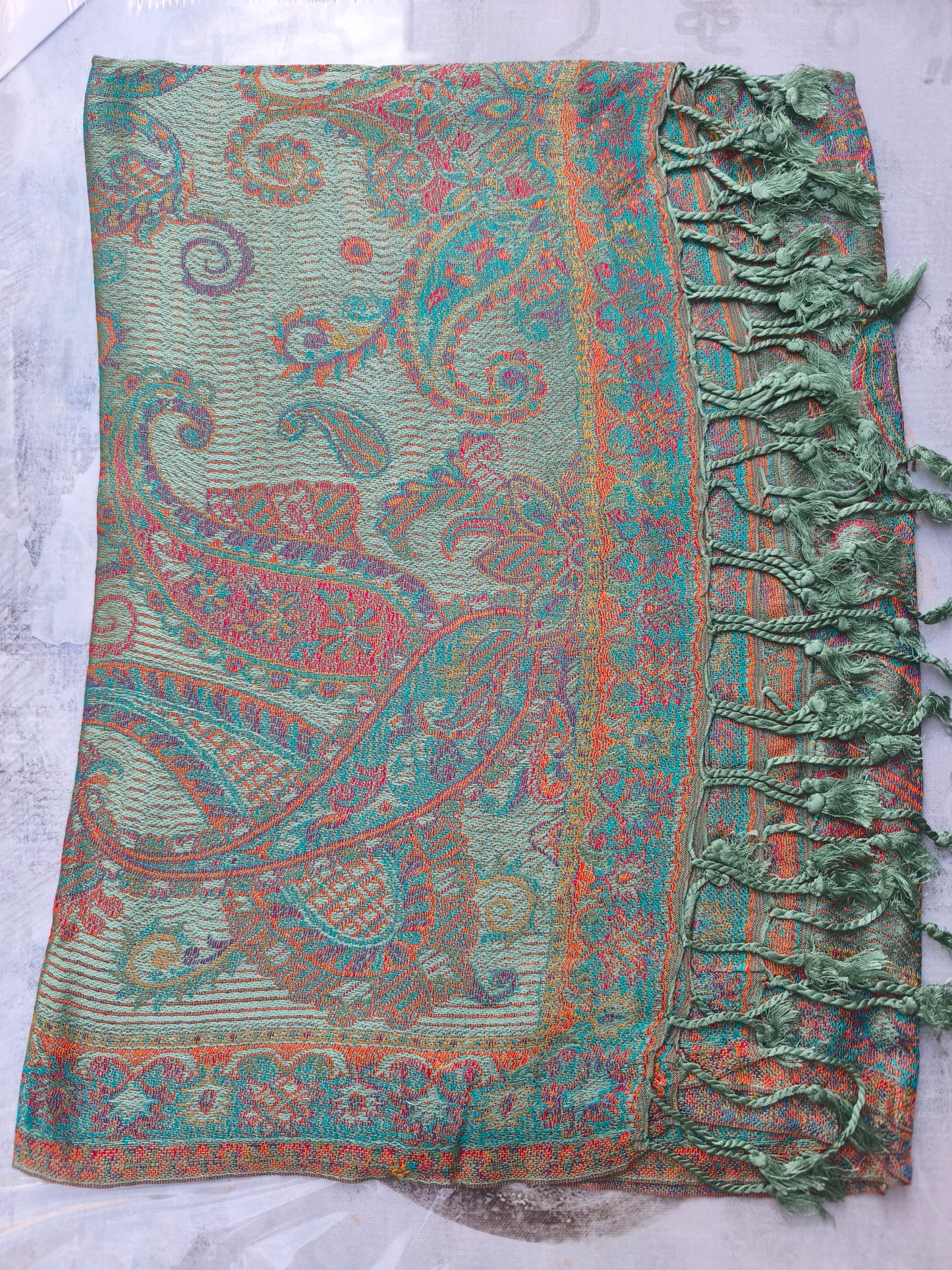 Pashmina-Foulard-Schal, 100 % indische Seide, 195 x 75 cm, 20 Stück