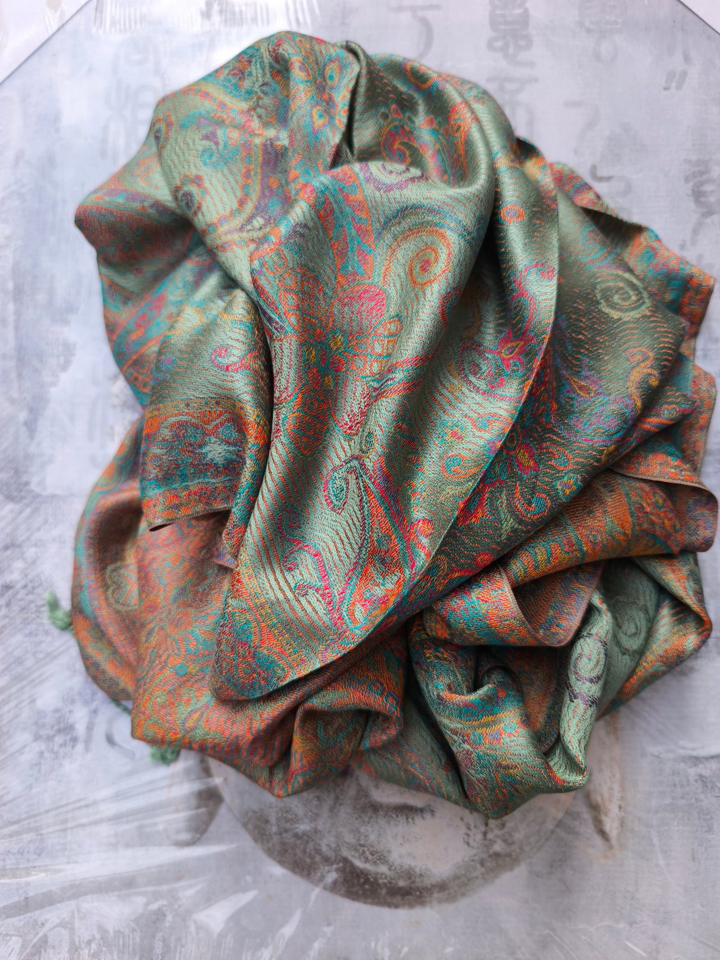 Pashmina-Foulard-Schal, 100 % indische Seide, 195 x 75 cm, 20 Stück