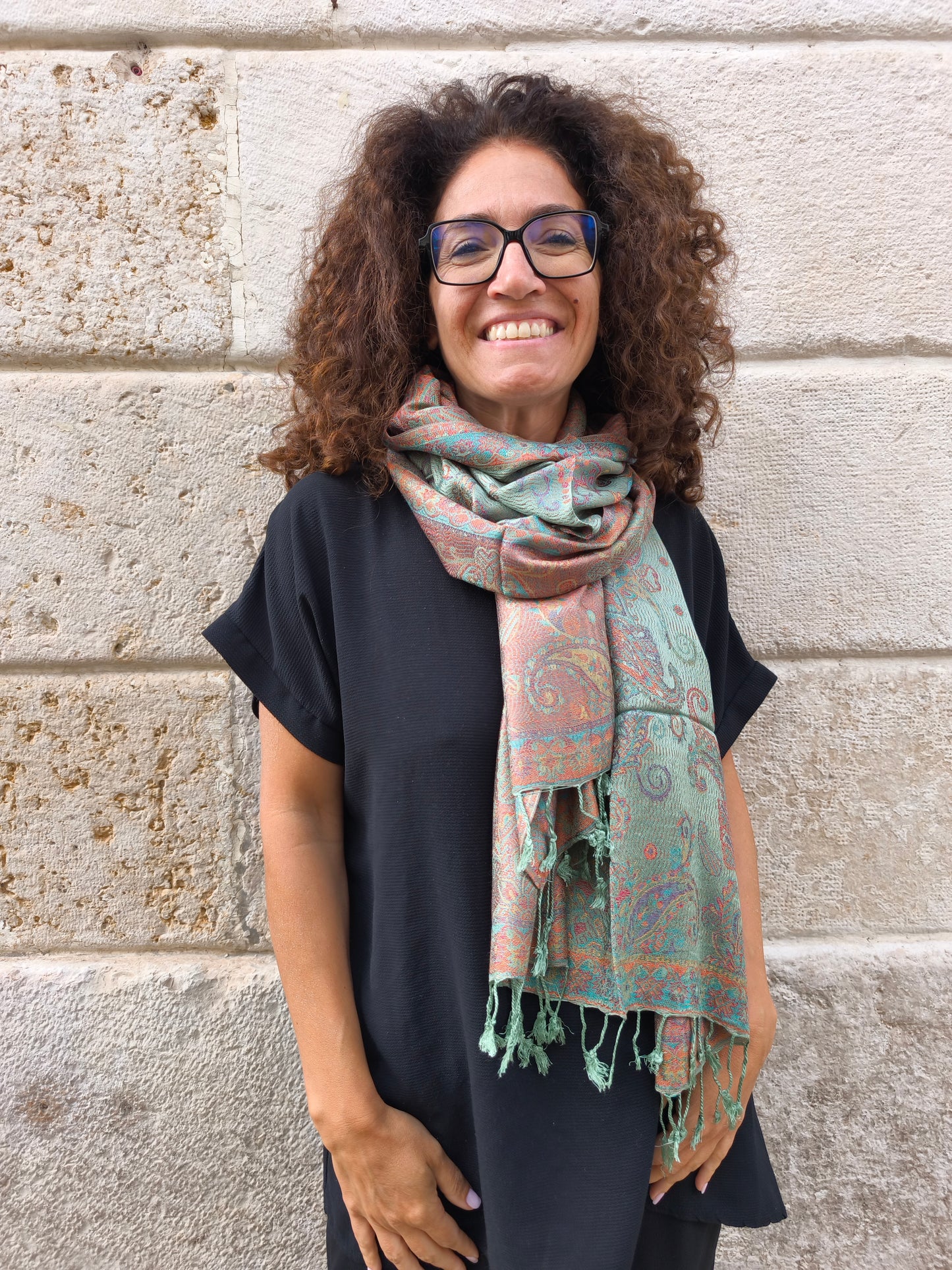 Pashmina-Foulard-Schal, 100 % indische Seide, 195 x 75 cm, 20 Stück