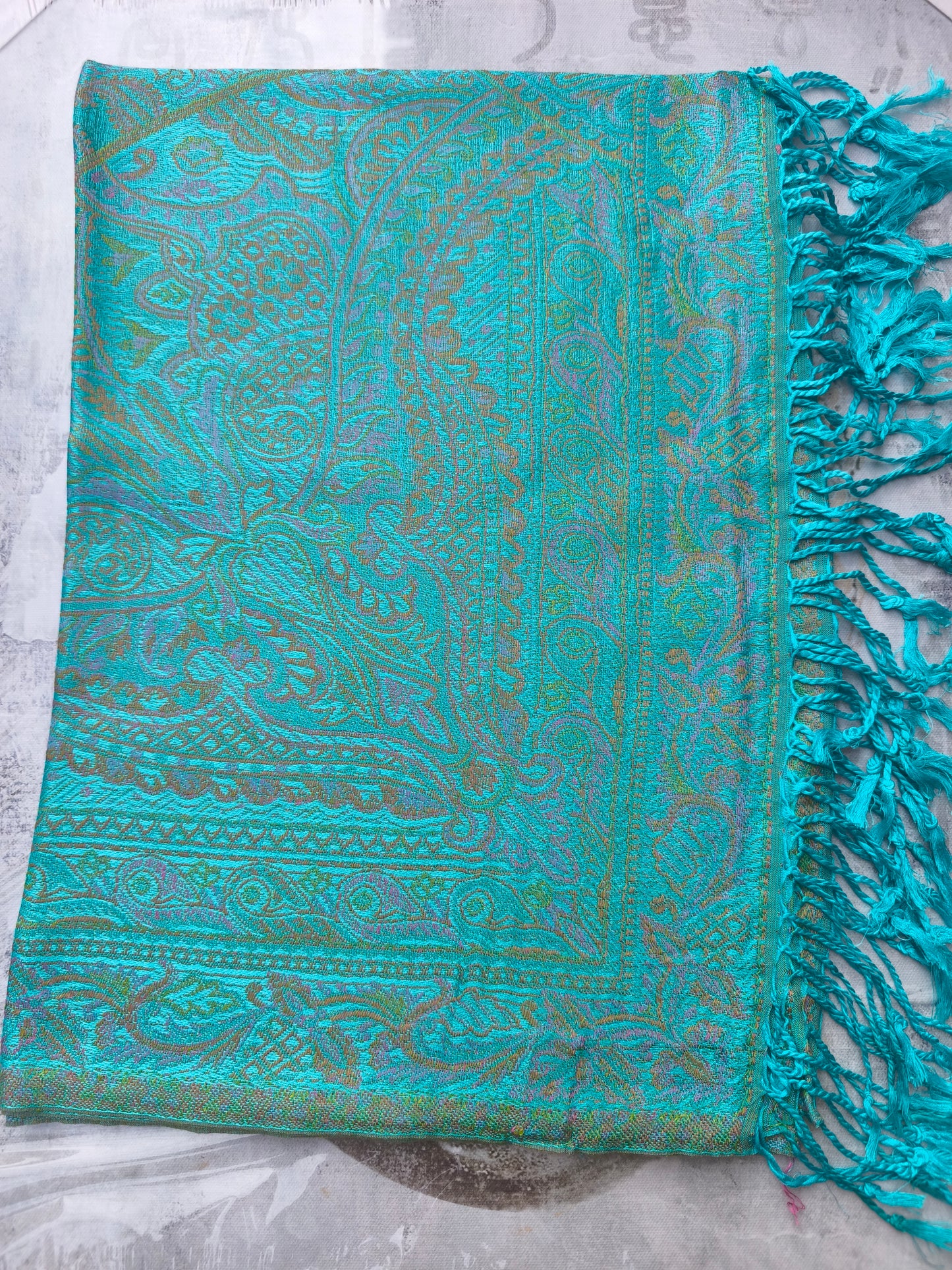 Pashmina-Foulard-Schal, 100 % indische Seide, 195 x 75 cm, 22S