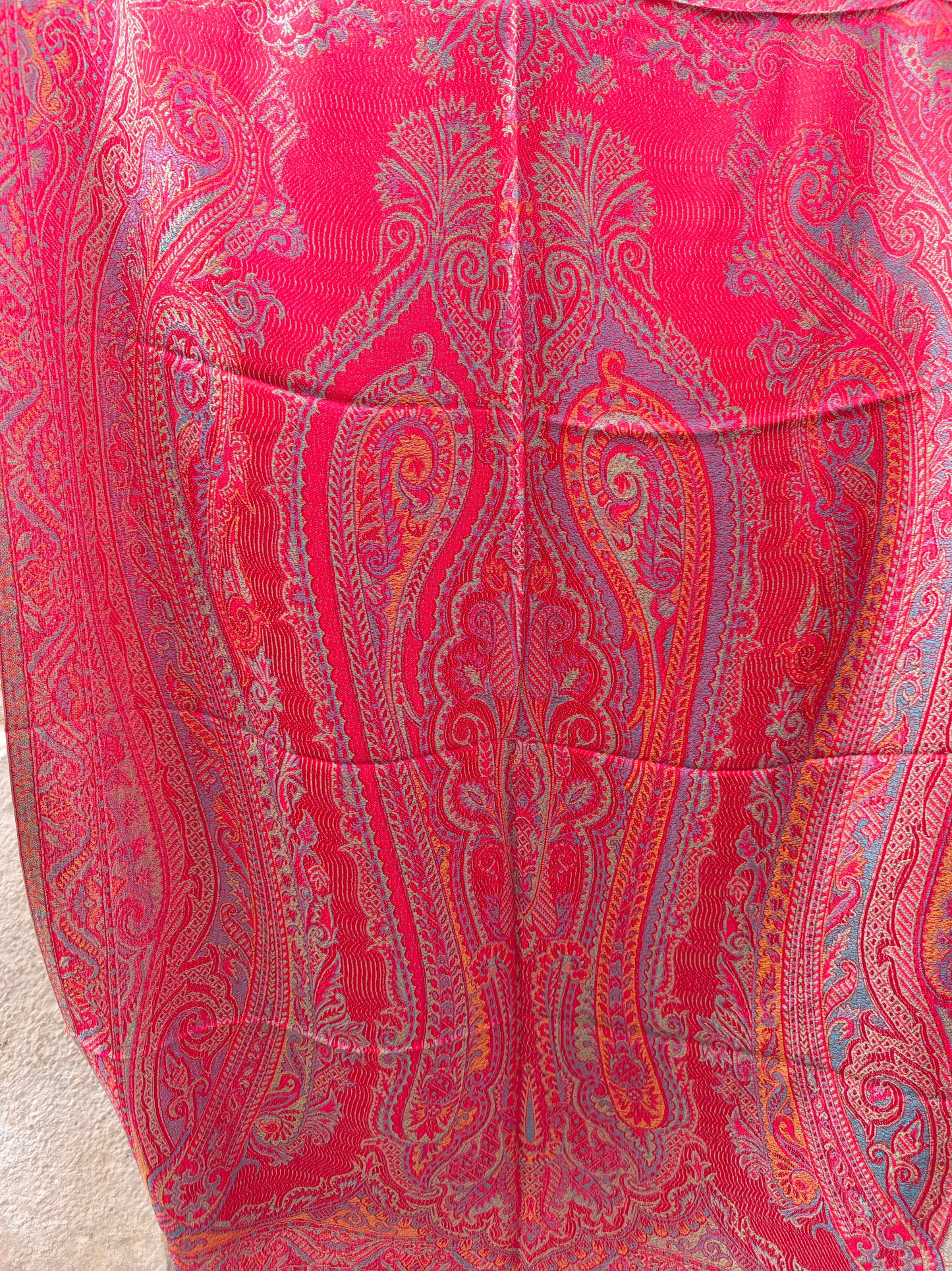 Pashmina Foulard Schal Seide 100% Indien cm 195X75 23S