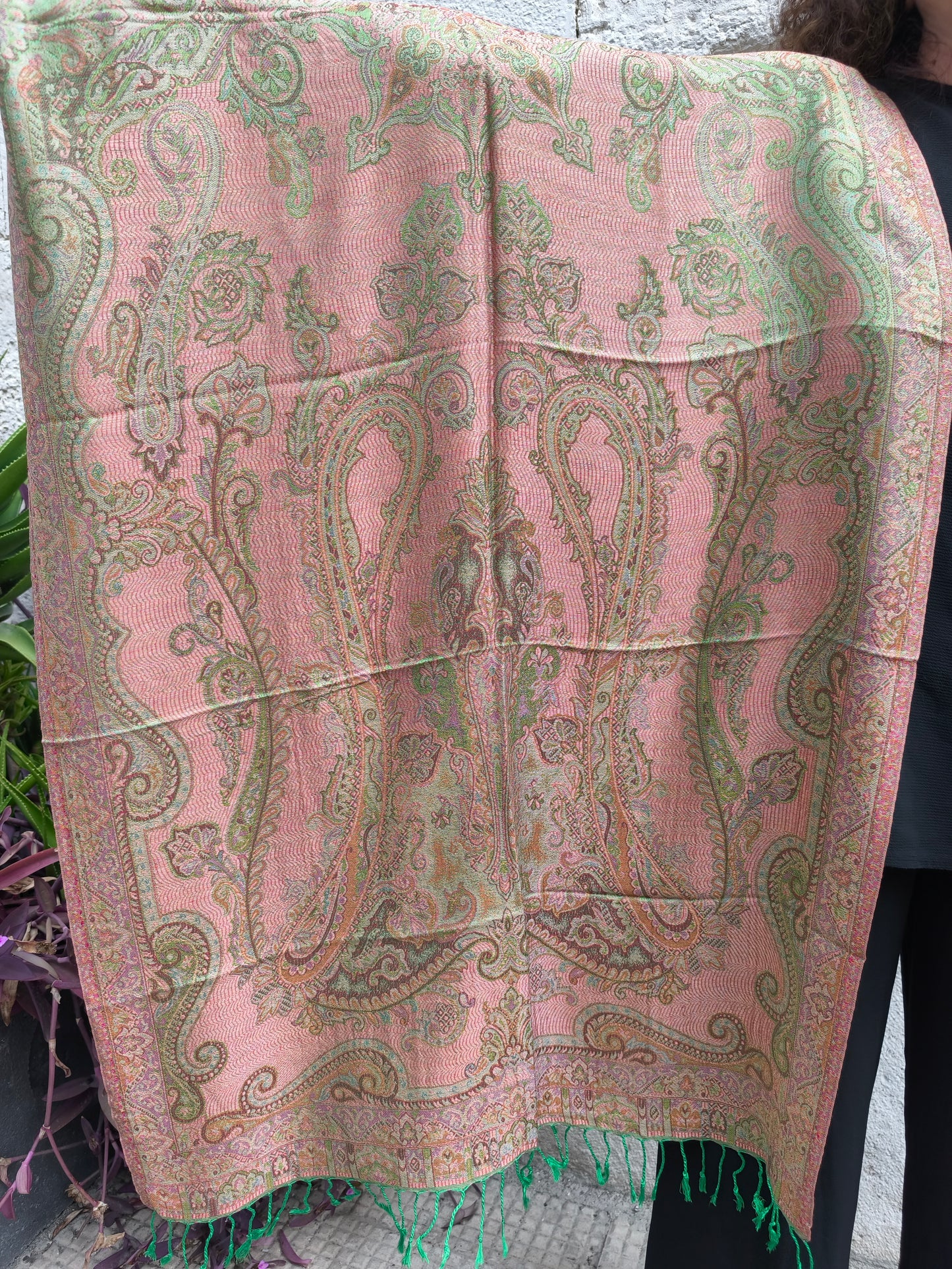 Pashmina-Foulard-Schal, 100 % indische Seide, 195 x 75 cm, 24 Stück