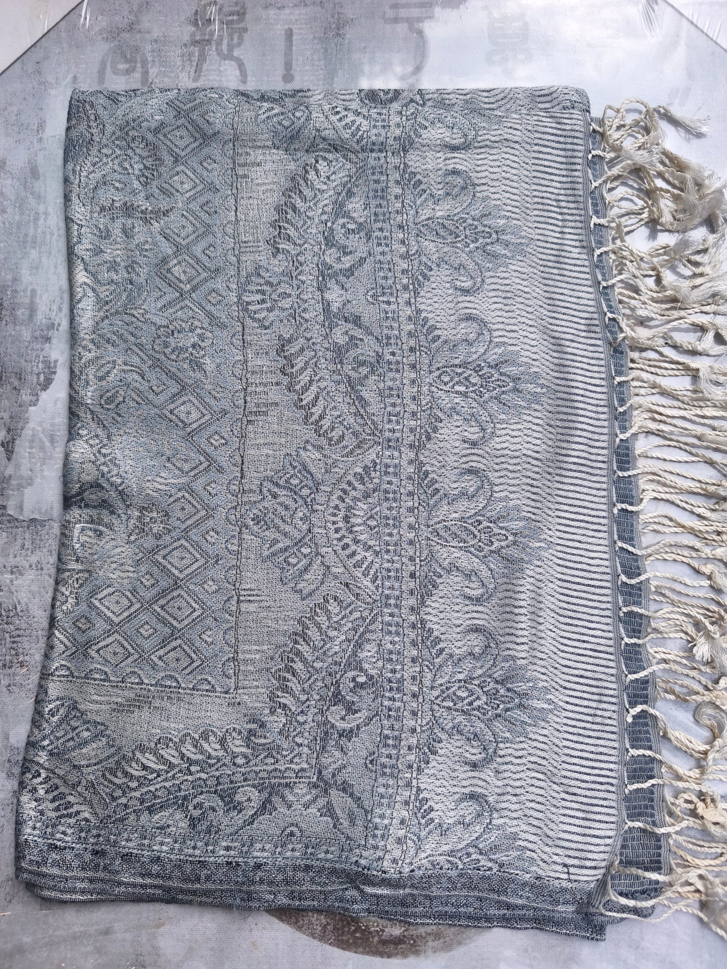 Pashmina-Foulard-Schal, 100 % indische Seide, 195 x 75 cm, 25 Stück