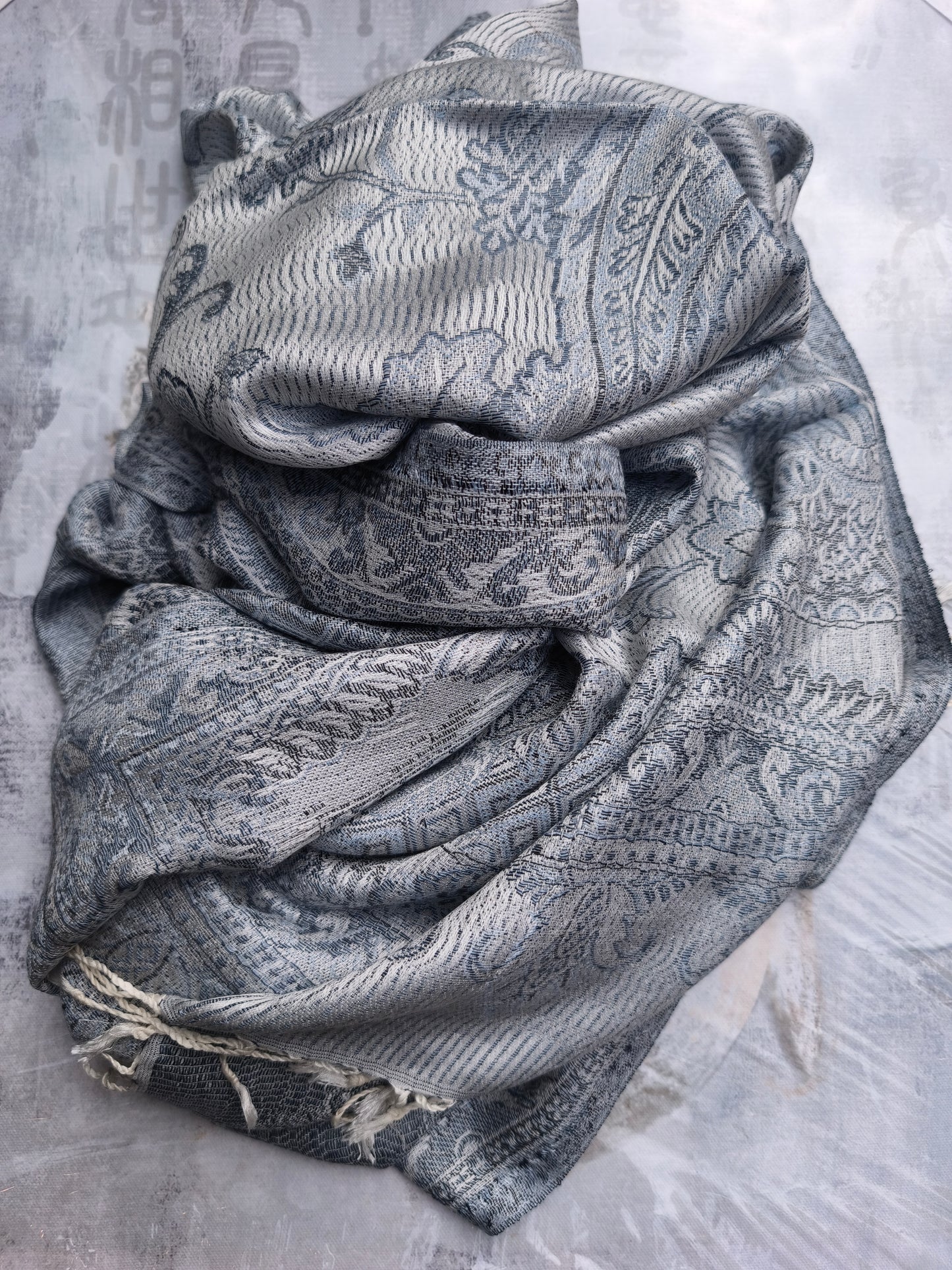 Pashmina-Foulard-Schal, 100 % indische Seide, 195 x 75 cm, 25 Stück