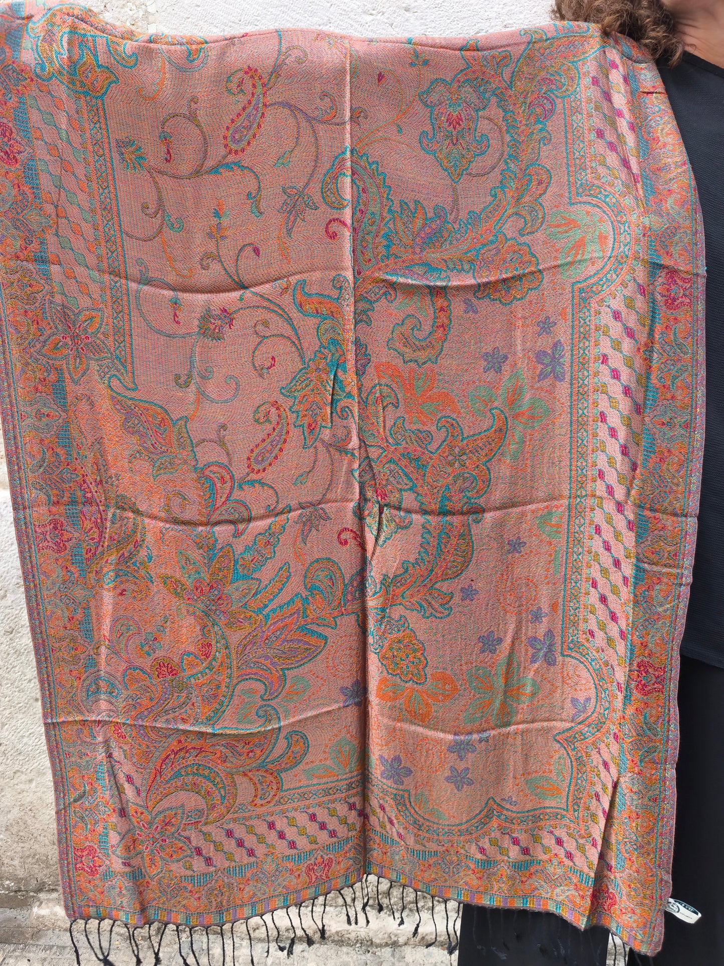 Pashmina-Foulard-Schal, 100 % indische Seide, 195 x 75 cm, 29S