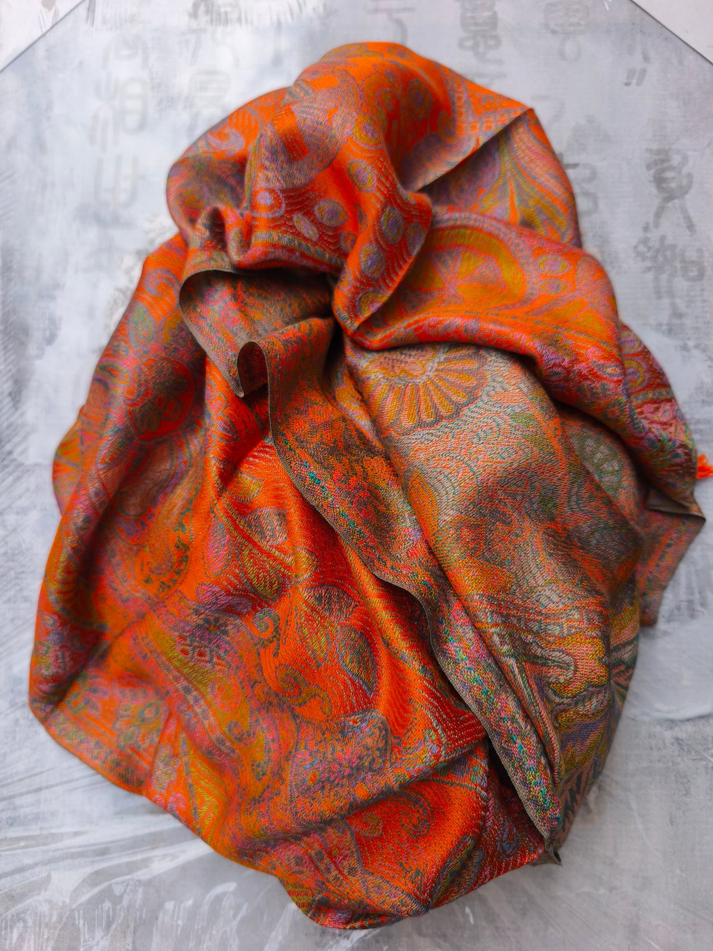 Pashmina-Foulard-Schal, 100 % indische Seide, 195 x 75 cm, 30 Stück