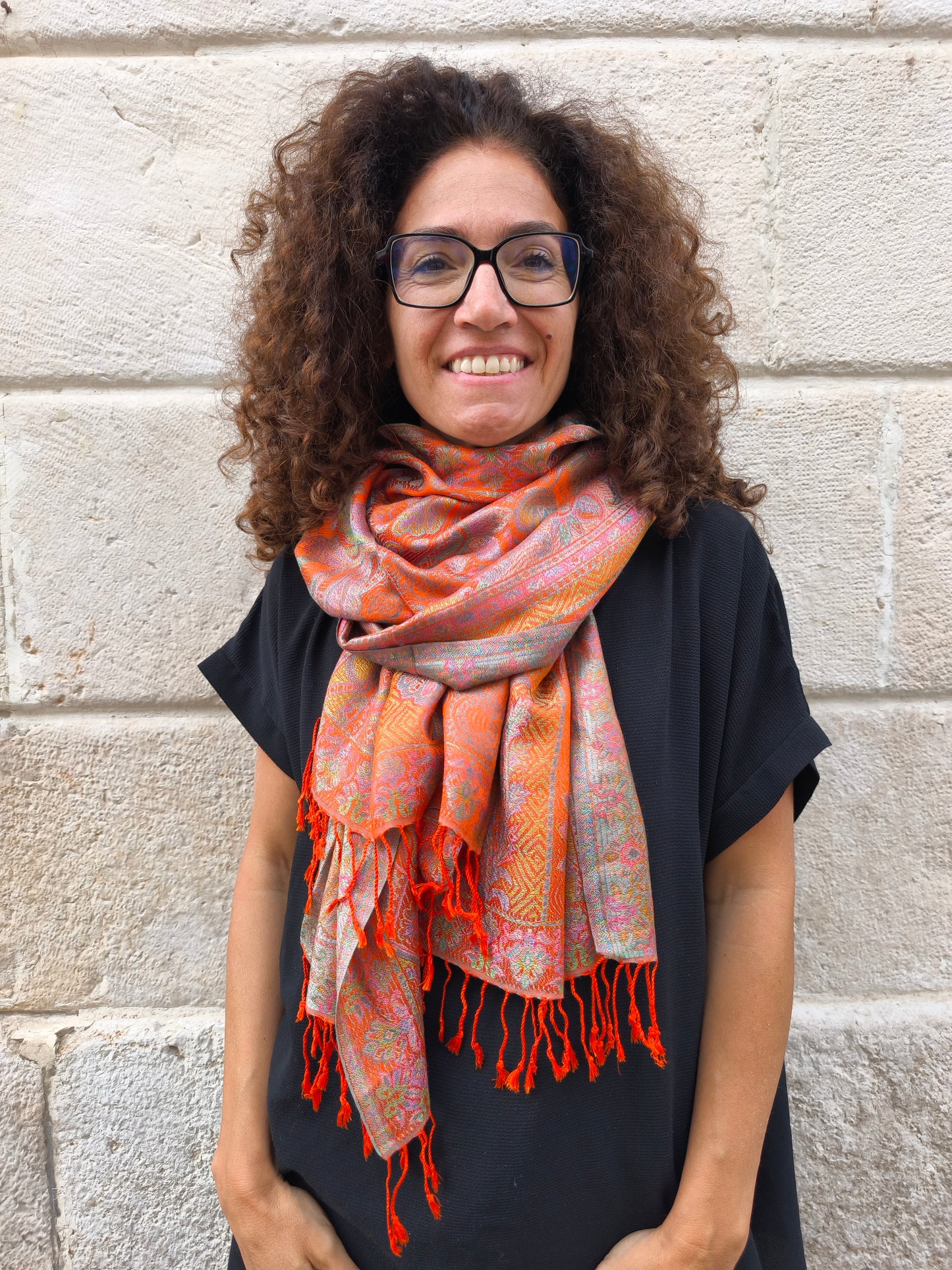 Pashmina-Foulard-Schal, 100 % indische Seide, 195 x 75 cm, 30 Stück