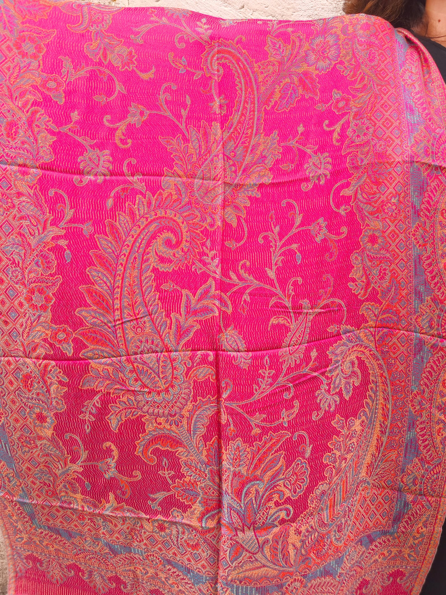 Pashmina-Foulard-Schal, 100 % indische Seide, 195 x 75 cm, 31S