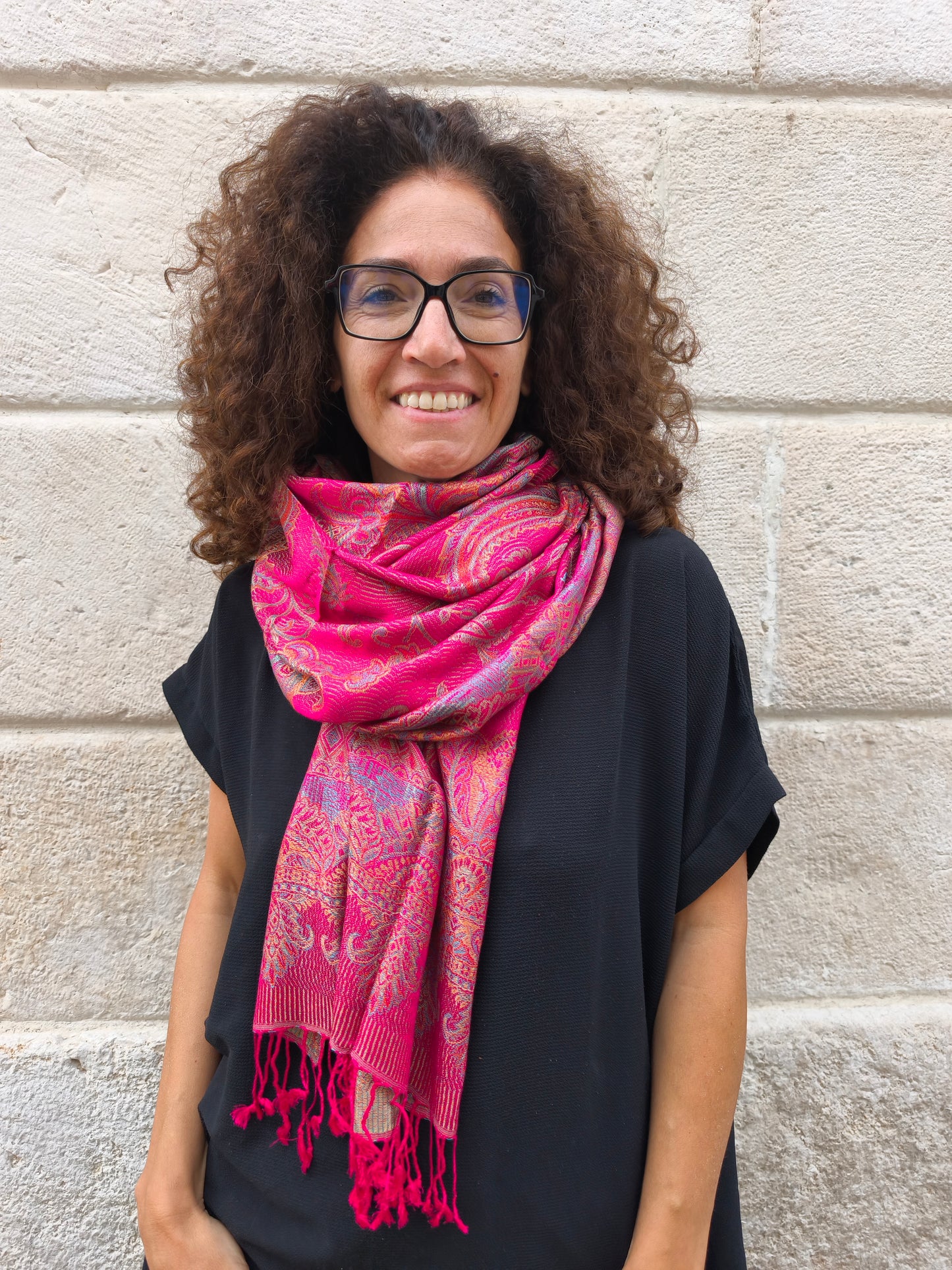 Pashmina-Foulard-Schal, 100 % indische Seide, 195 x 75 cm, 31S