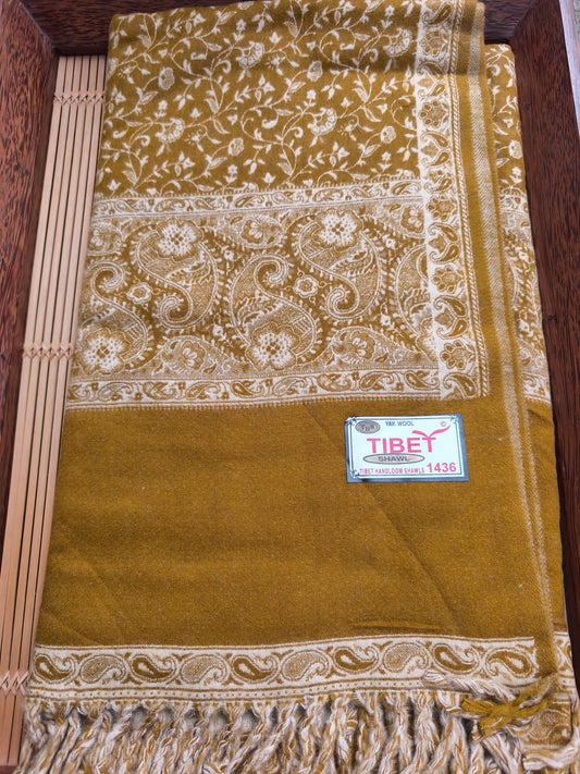Scialle sciarpa stola Pashmina coperta lana di Yak calda Tibet 56A