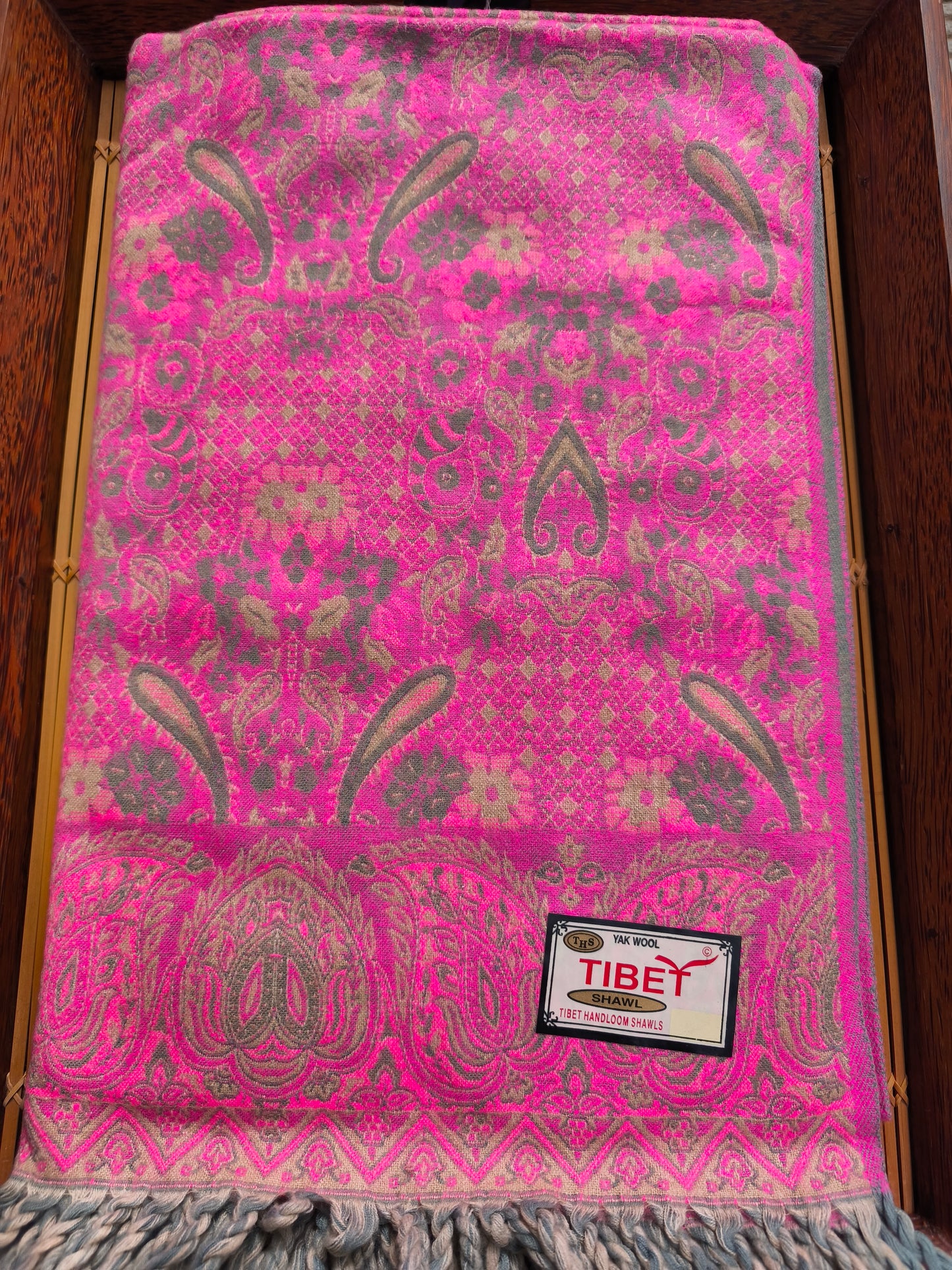 Warm Yak Wool Pashmina Shawl Scarf Stole Blanket Tibet 57A