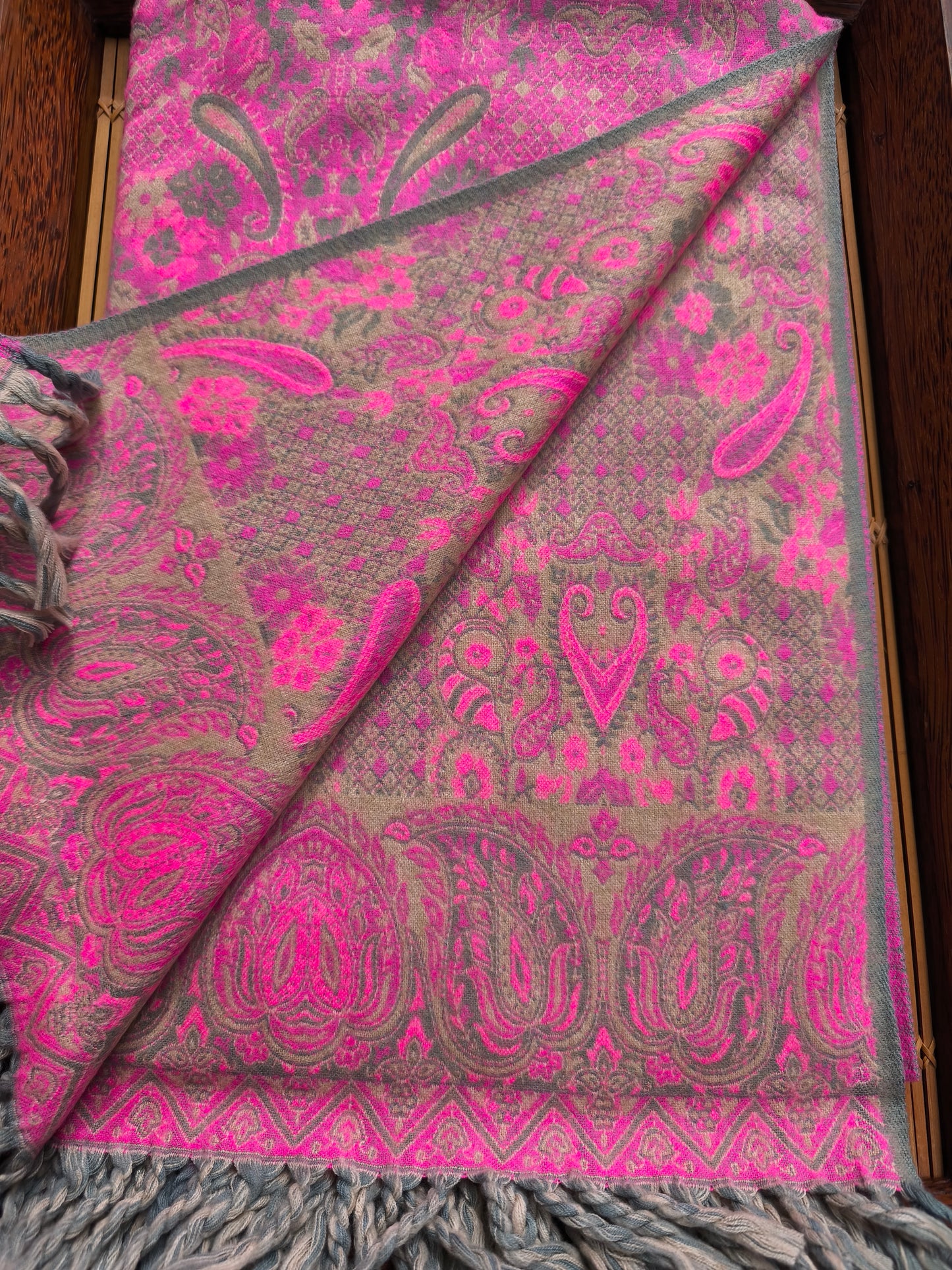 Warm Yak Wool Pashmina Shawl Scarf Stole Blanket Tibet 57A