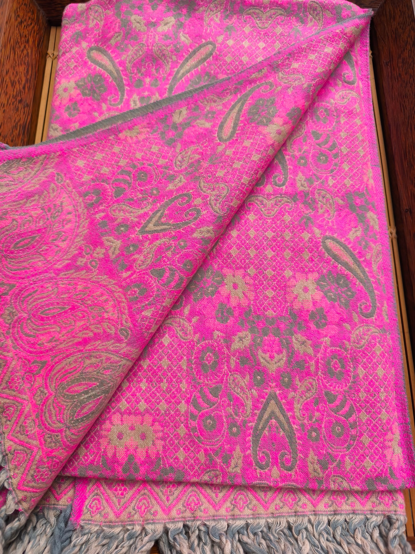 Warm Yak Wool Pashmina Shawl Scarf Stole Blanket Tibet 57A