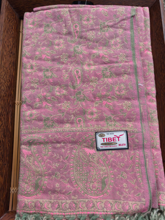 Scialle sciarpa stola Pashmina coperta lana di Yak calda Tibet 58A