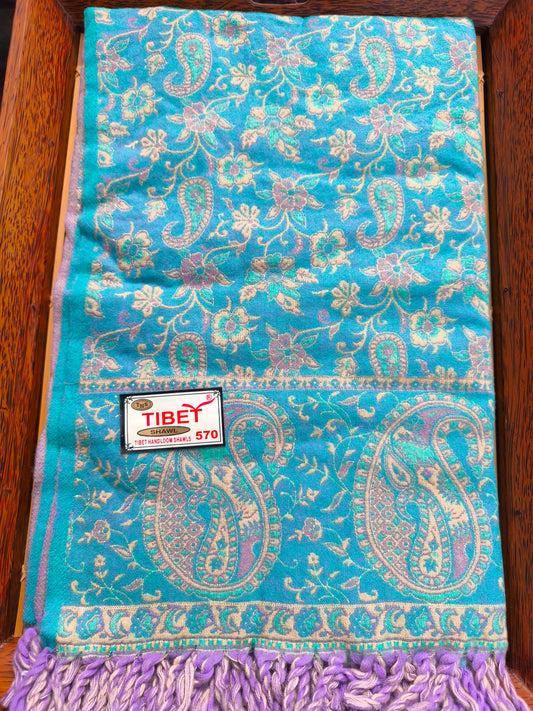 Scialle sciarpa stola Pashmina coperta lana di Yak calda Tibet 59A