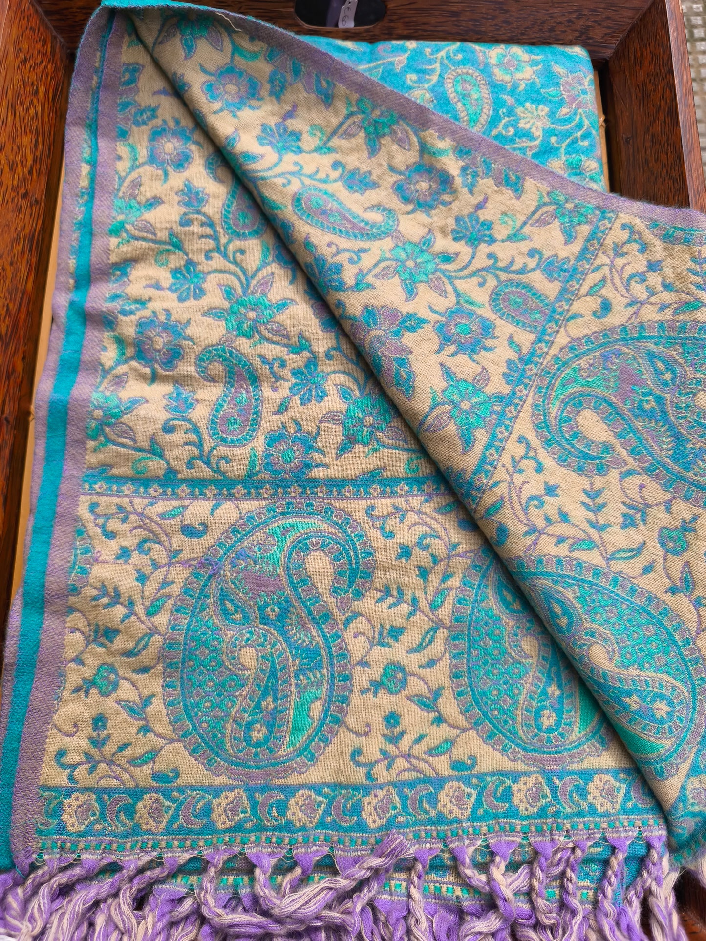 Warm Tibetan Yak Wool Shawl Scarf Stole Pashmina Blanket 59A