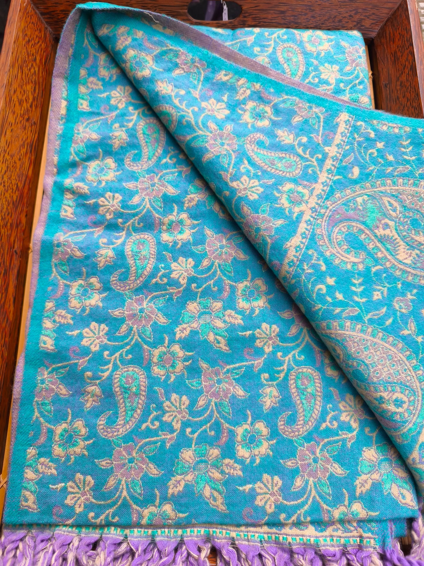 Warm Tibetan Yak Wool Shawl Scarf Stole Pashmina Blanket 59A