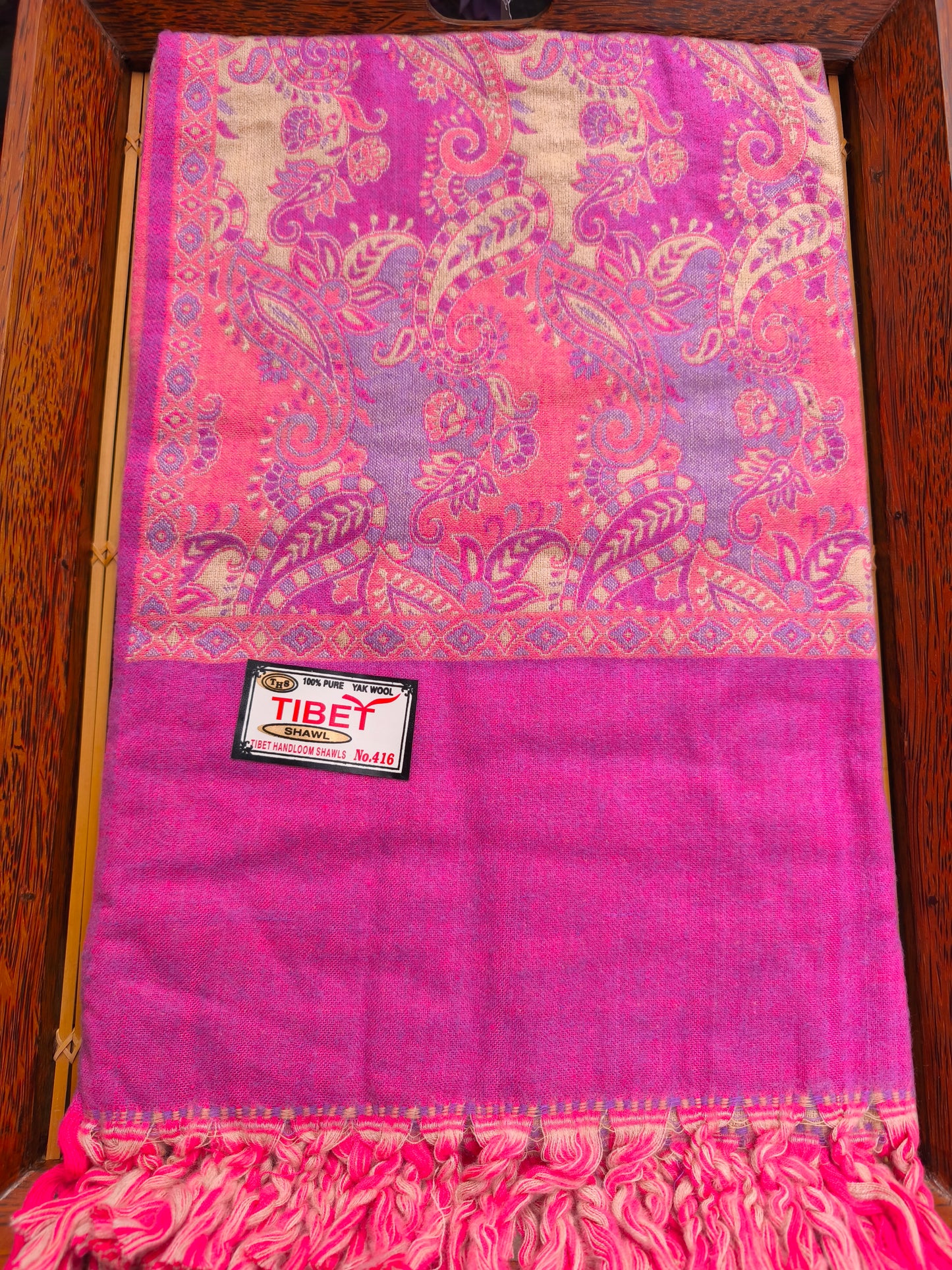 Warm Yak Wool Pashmina Shawl Scarf Stole Blanket Tibet 61A