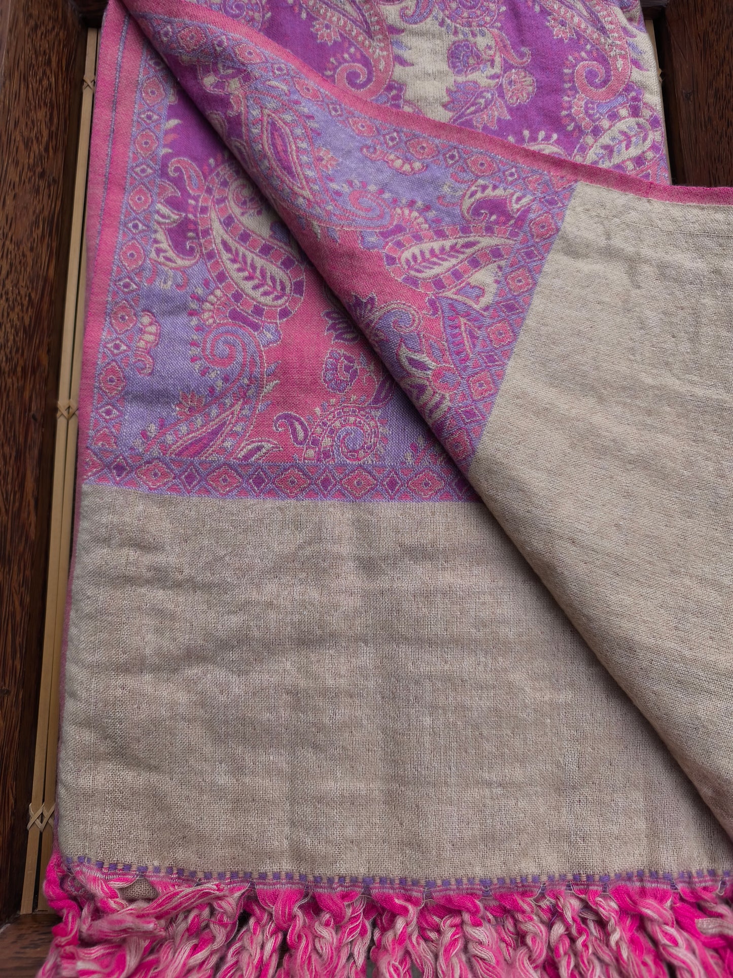 Warm Yak Wool Pashmina Shawl Scarf Stole Blanket Tibet 61A