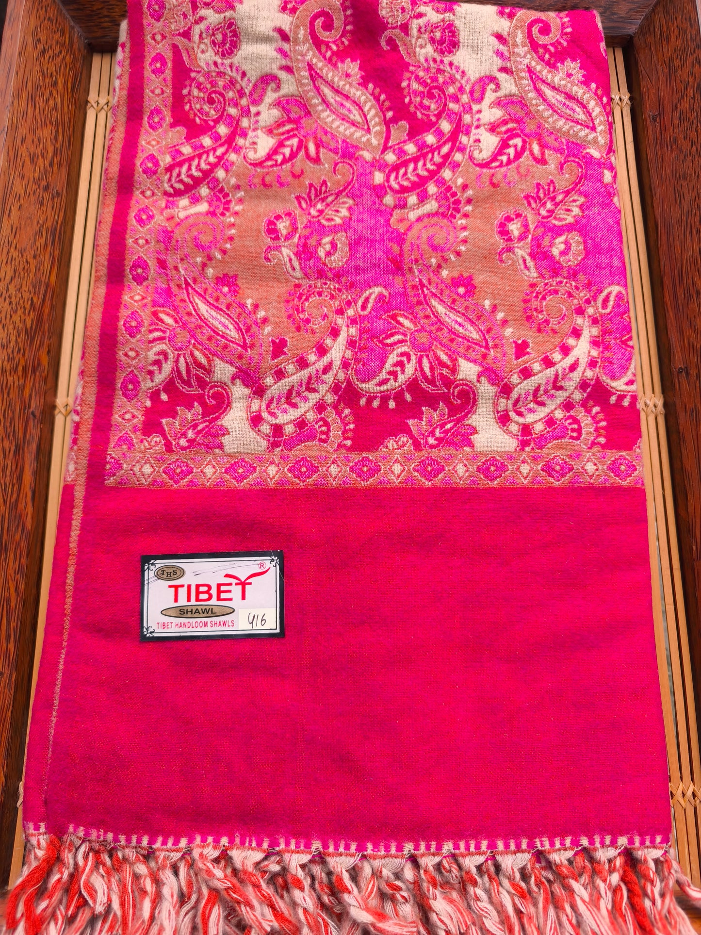 Warm Yak Wool Pashmina Shawl Scarf Stole Blanket Tibet 62A