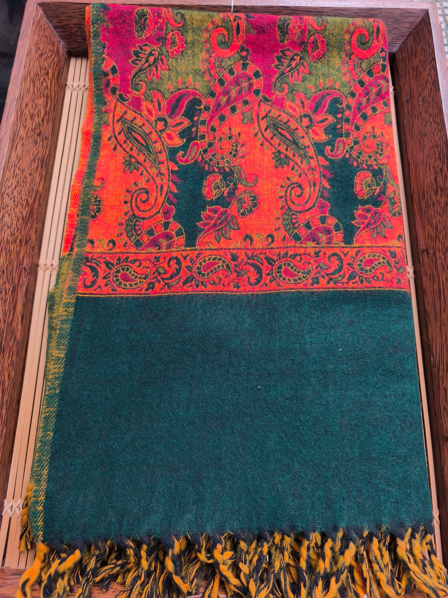 Warm Tibetan Yak Wool Shawl Scarf Stole Pashmina Blanket 68A