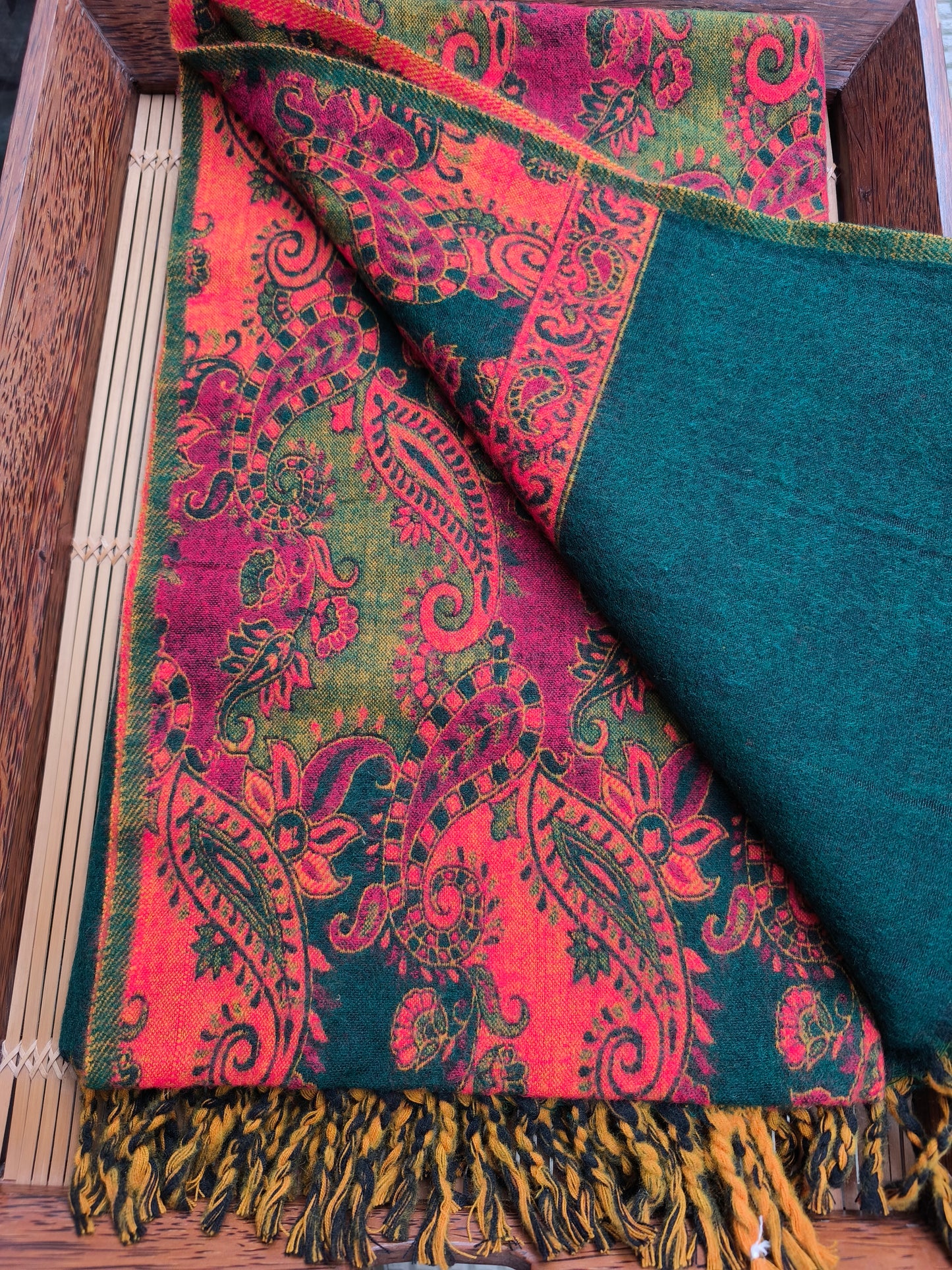 Warm Tibetan Yak Wool Shawl Scarf Stole Pashmina Blanket 68A