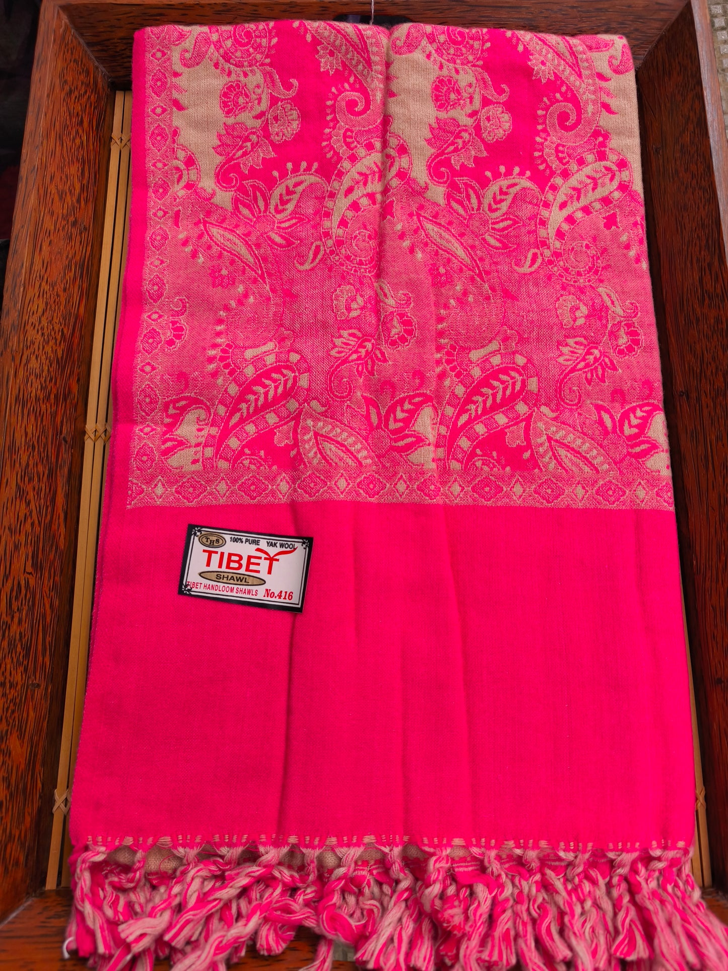 Warm Tibetan Yak Wool Shawl Scarf Stole Pashmina Blanket 72A