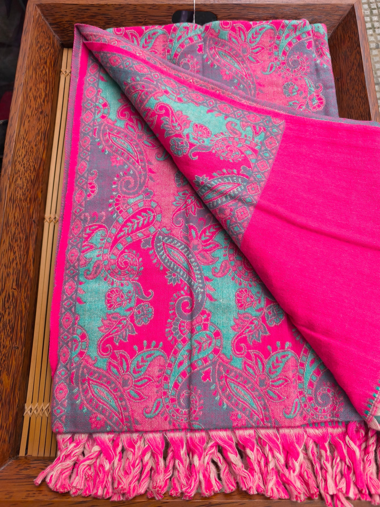 Warm Tibetan Yak Wool Shawl Scarf Stole Pashmina Blanket 73A