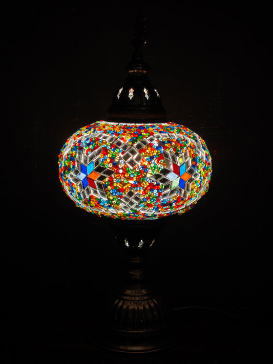 Lampada vetro mosaico turca arredamento etnico 1A