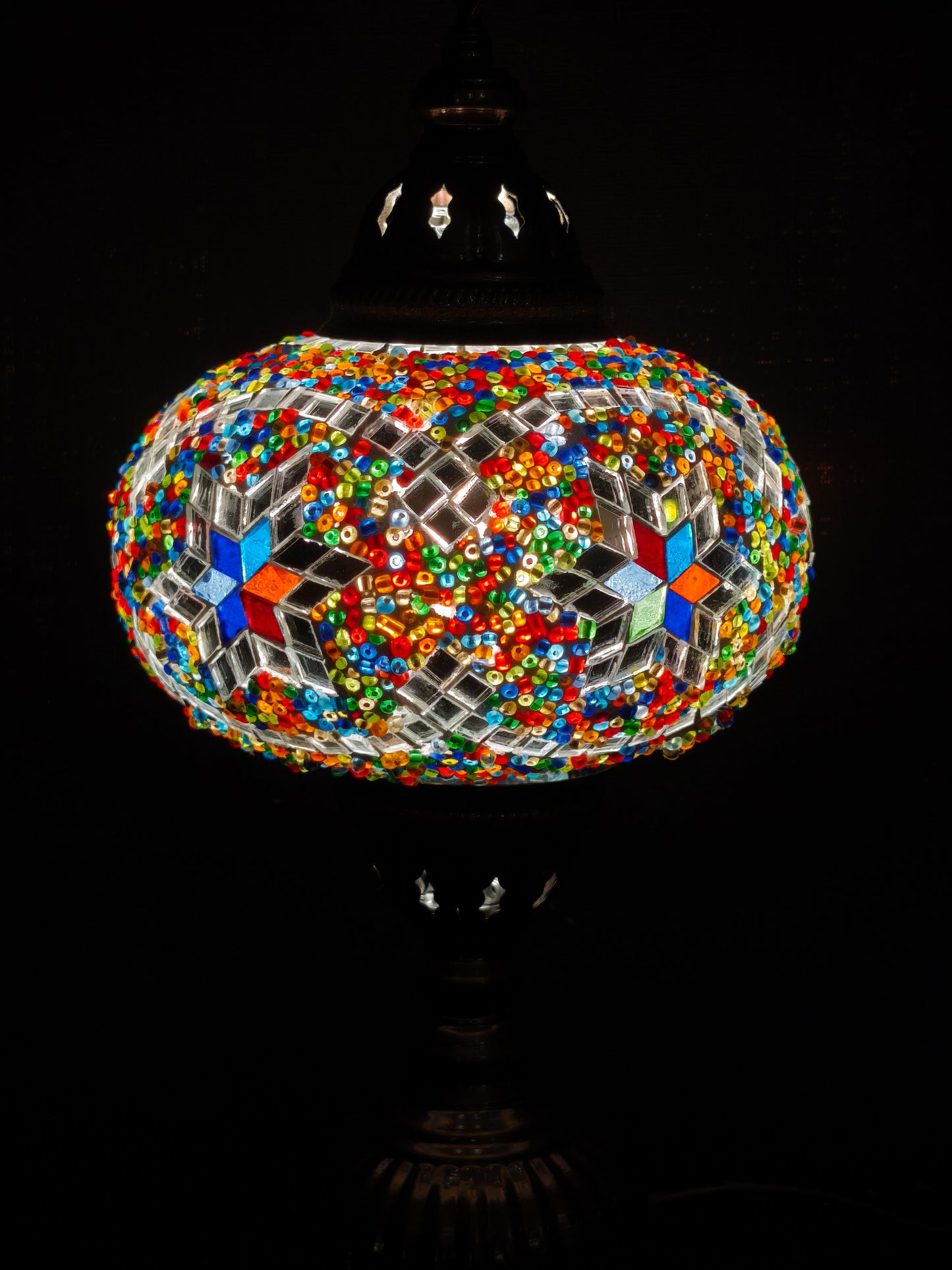 Turkish mosaic glass lamp ethnic decor 1A