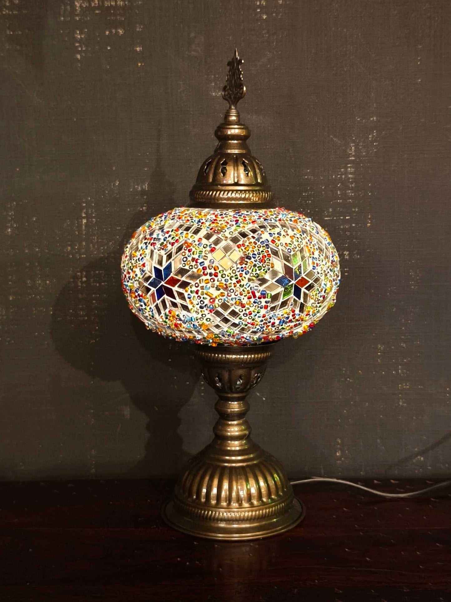 Turkish mosaic glass lamp ethnic decor 1A