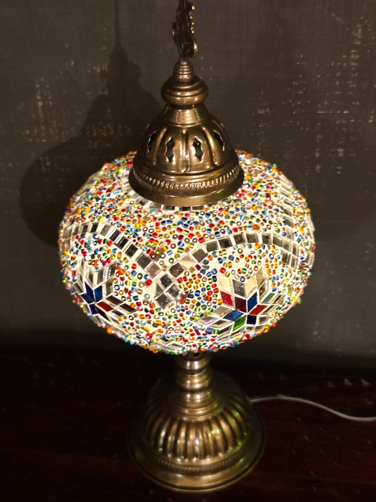 Turkish mosaic glass lamp ethnic decor 1A