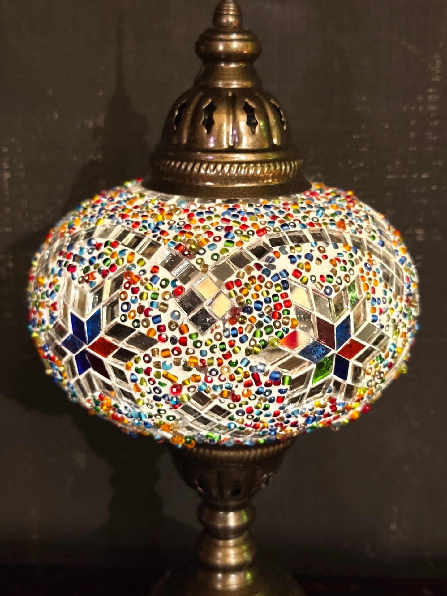 Turkish mosaic glass lamp ethnic decor 1A