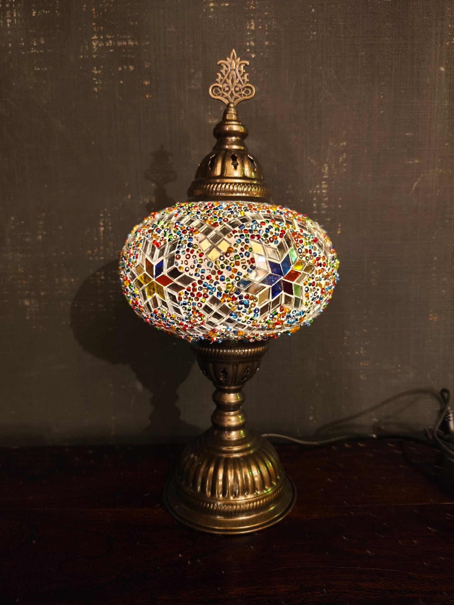 Turkish mosaic glass lamp ethnic decor 1A