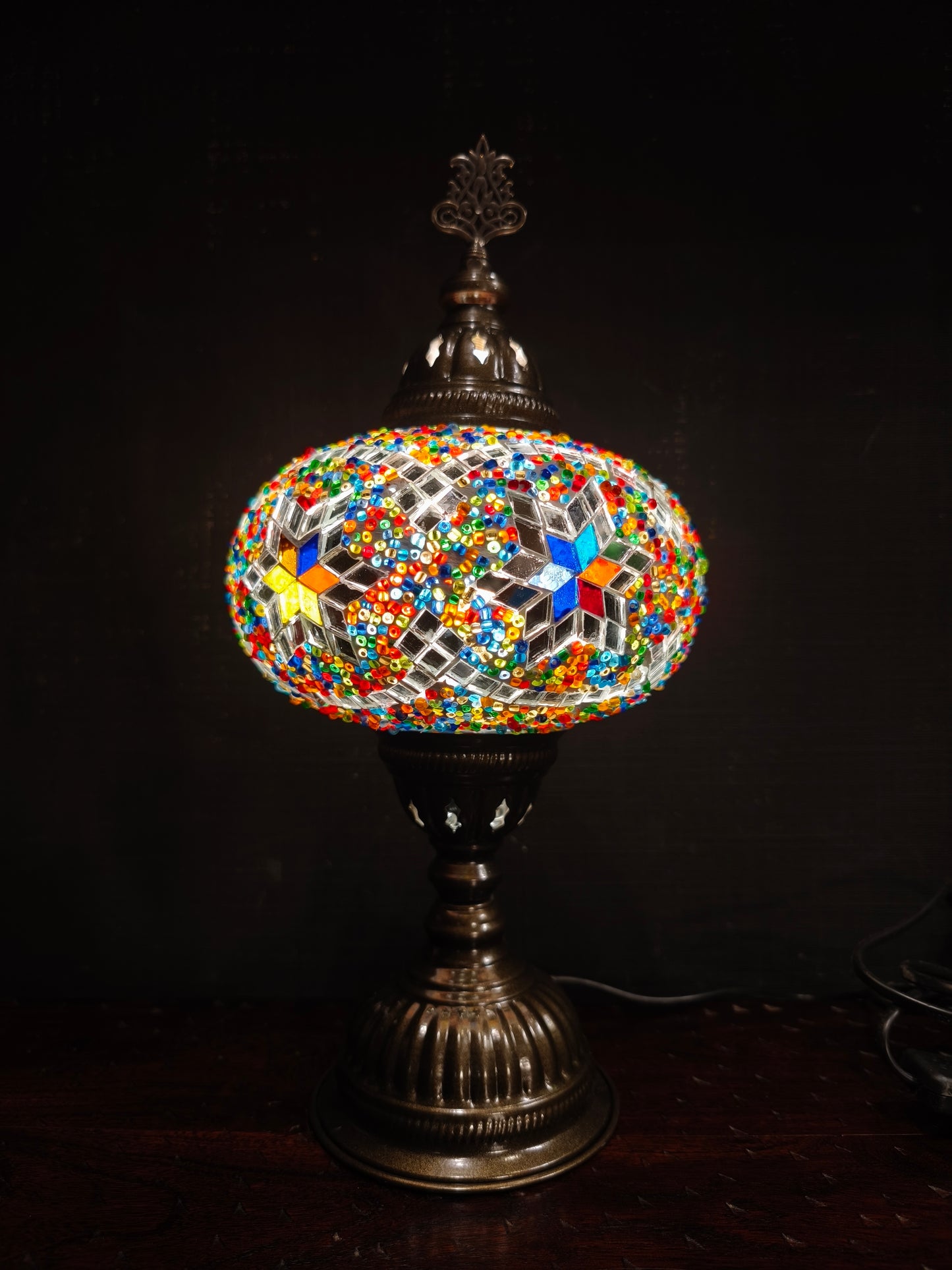 Turkish mosaic glass lamp ethnic decor 1A