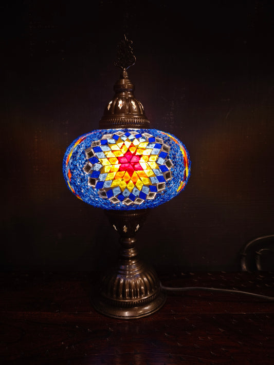 Lampada vetro mosaico turca arredamento etnico 2A