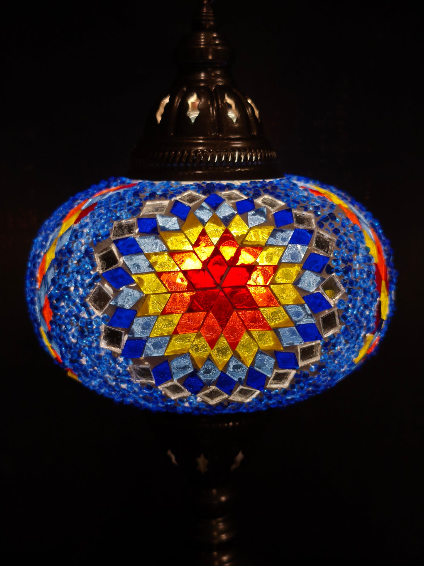 Turkish mosaic glass lamp ethnic decor 2A