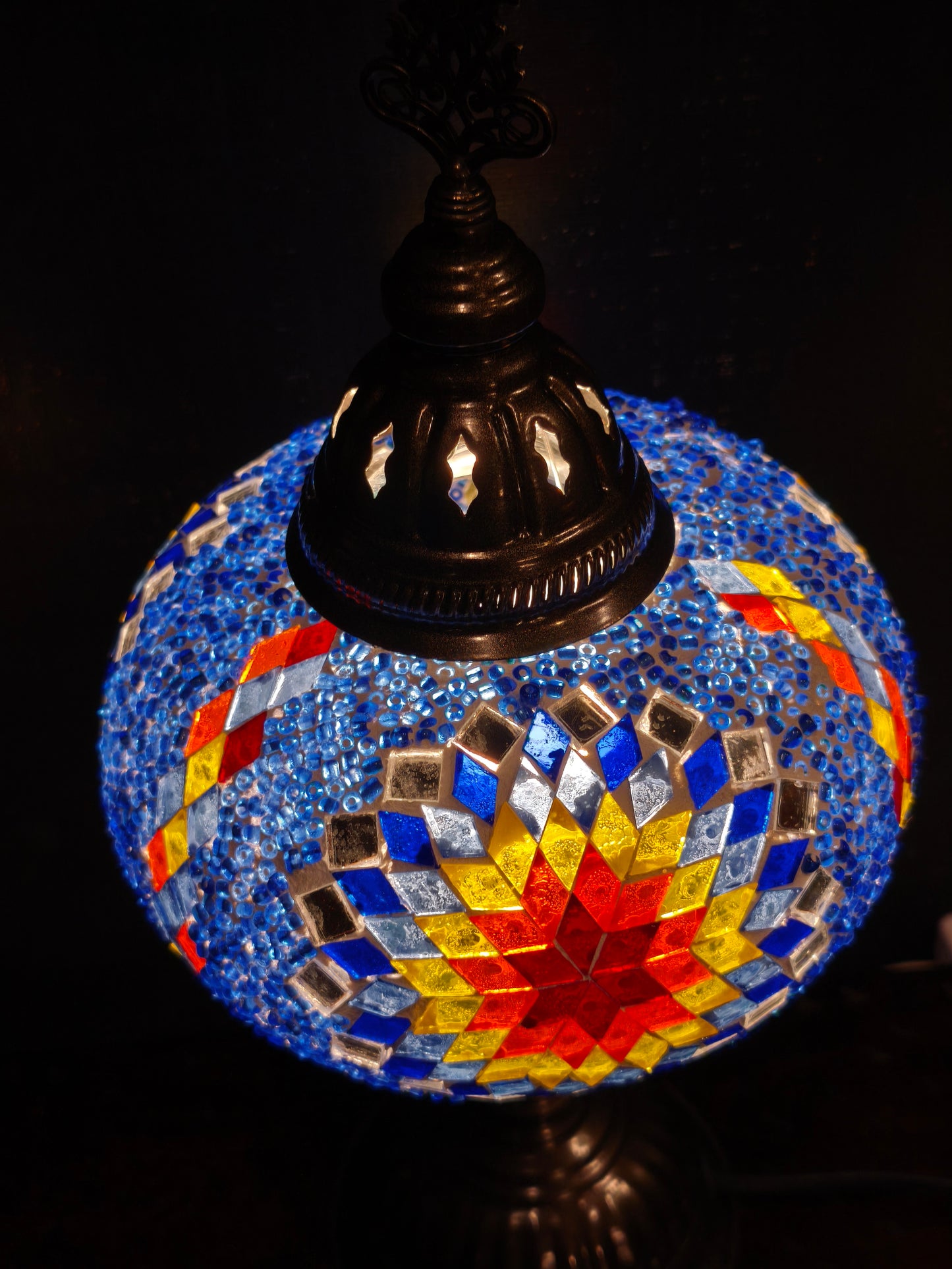 Turkish mosaic glass lamp ethnic decor 2A