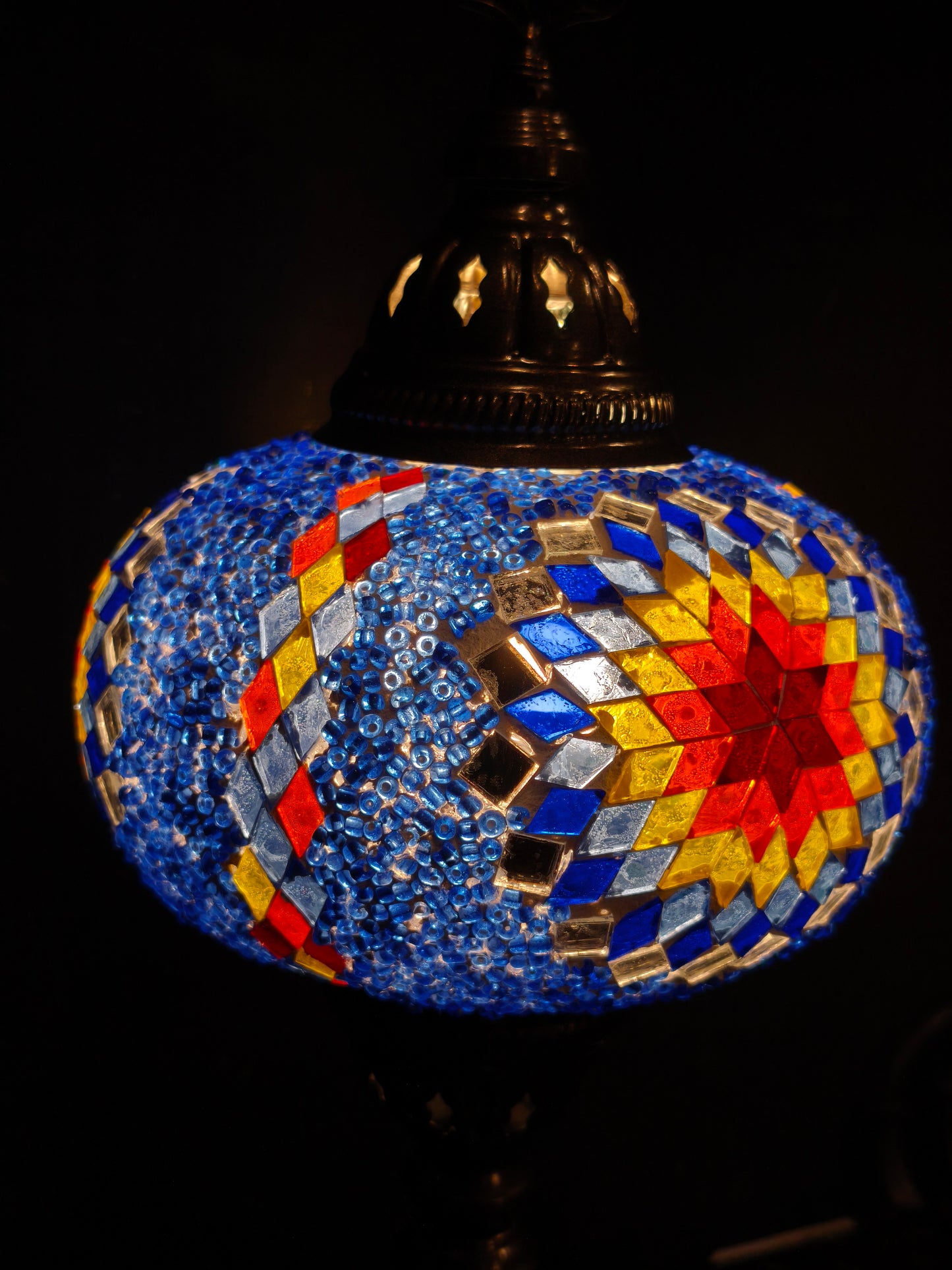 Turkish mosaic glass lamp ethnic decor 2A
