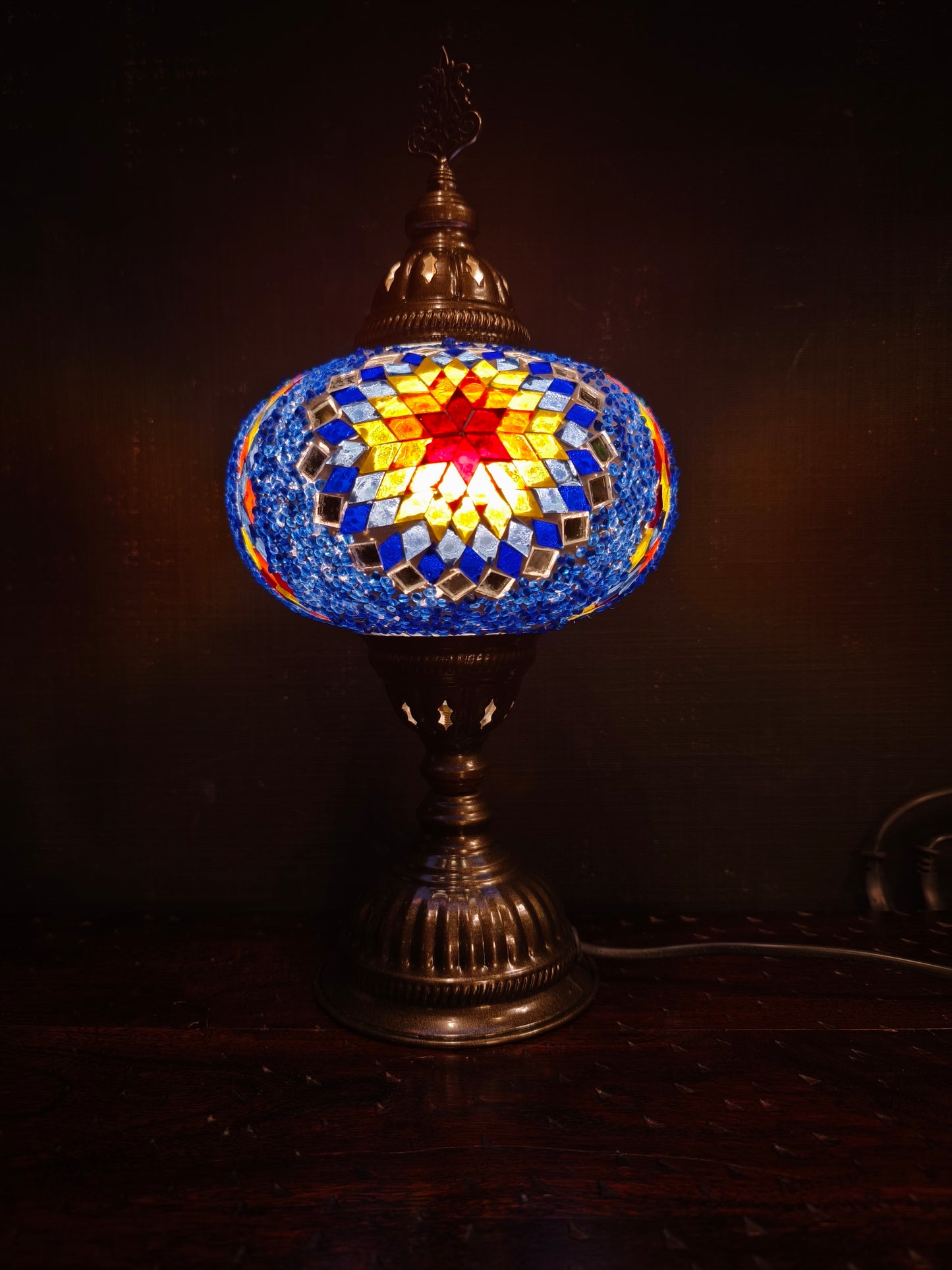 Turkish mosaic glass lamp ethnic decor 2A