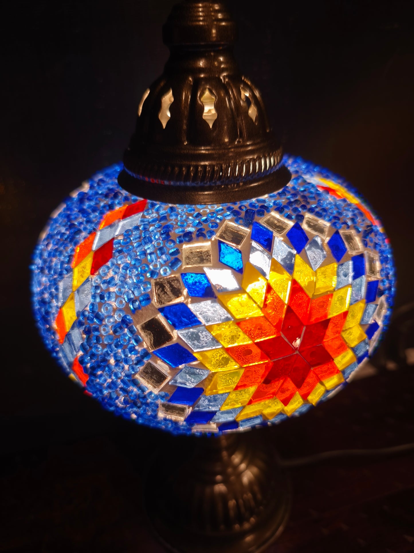 Turkish mosaic glass lamp ethnic decor 2A