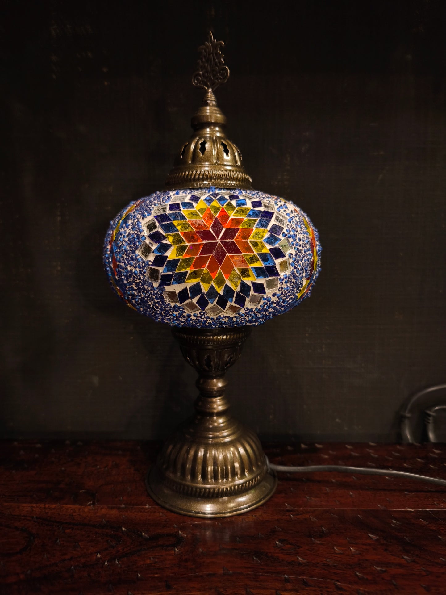 Turkish mosaic glass lamp ethnic decor 2A