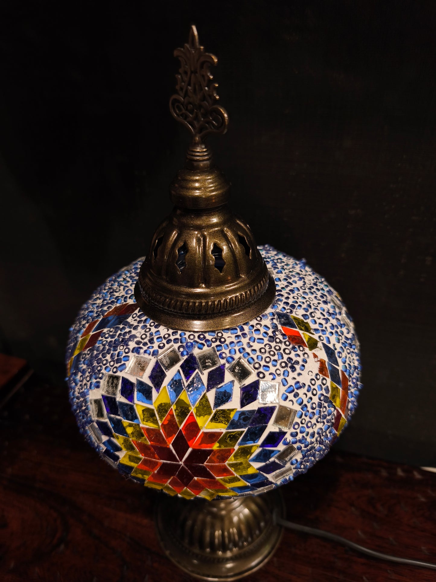 Turkish mosaic glass lamp ethnic decor 2A