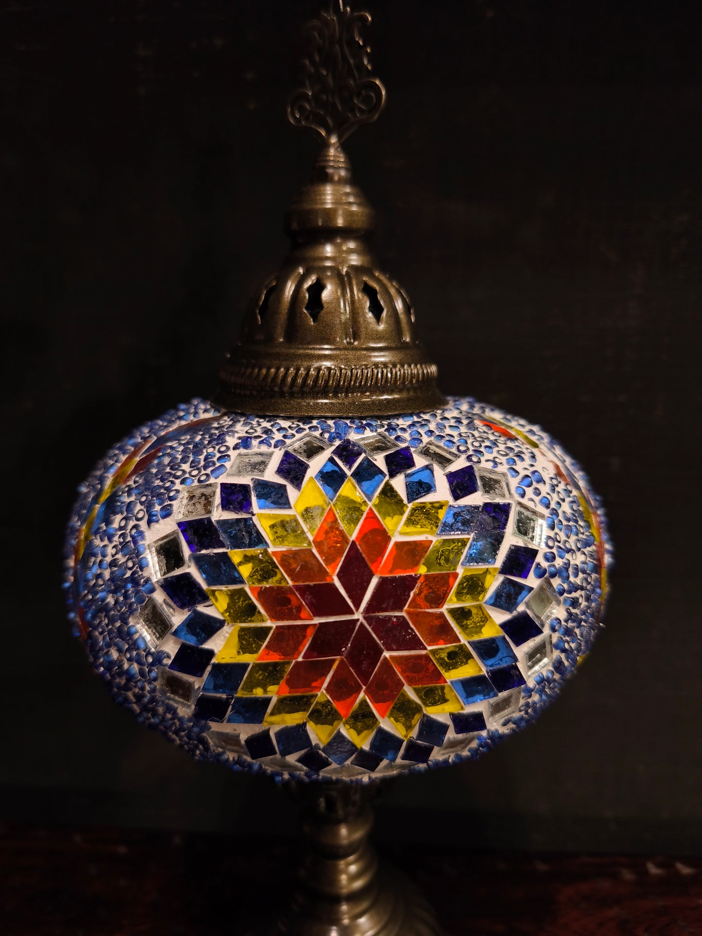 Turkish mosaic glass lamp ethnic decor 2A