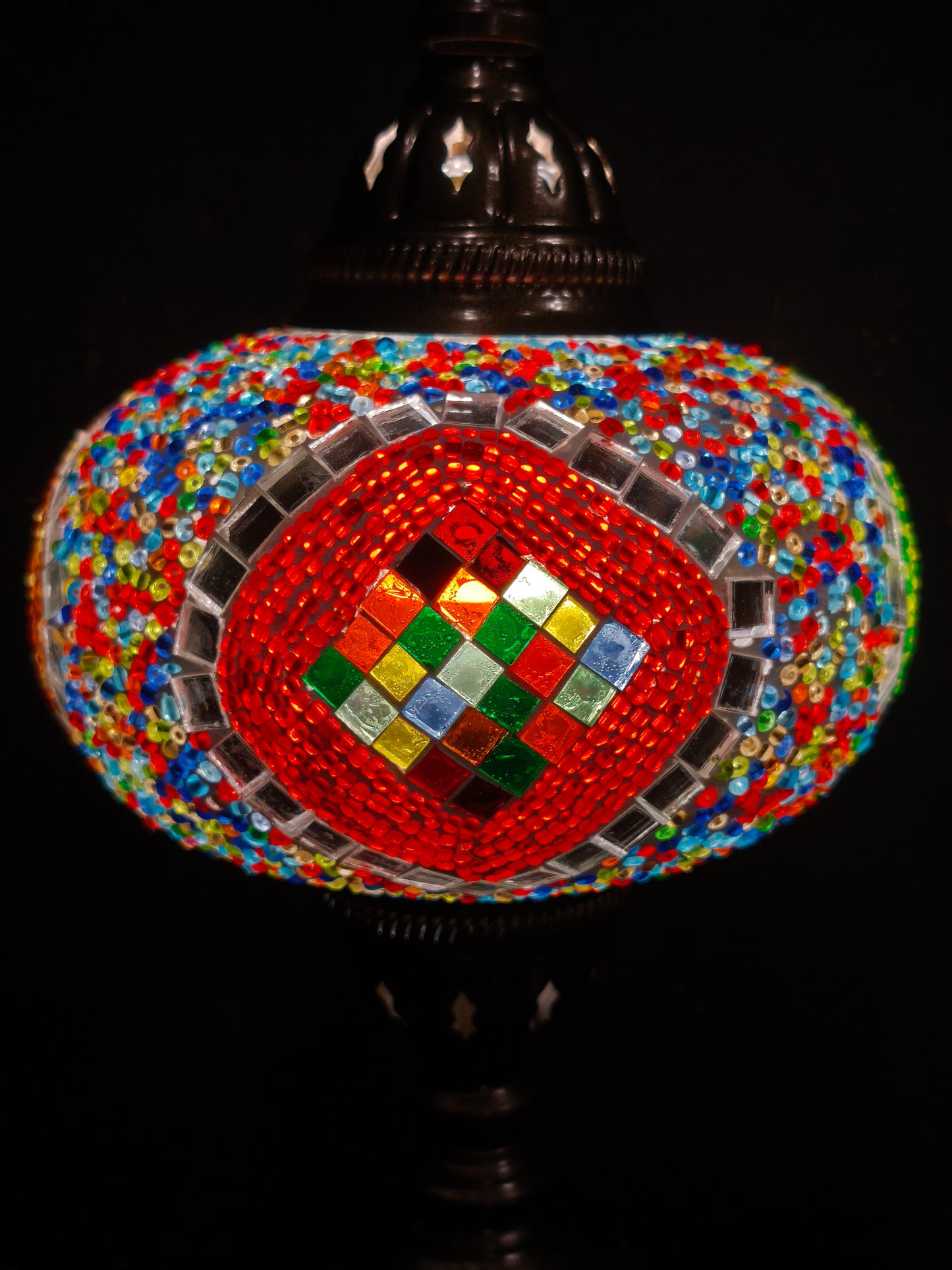 Turkish mosaic glass lamp ethnic decor 3A
