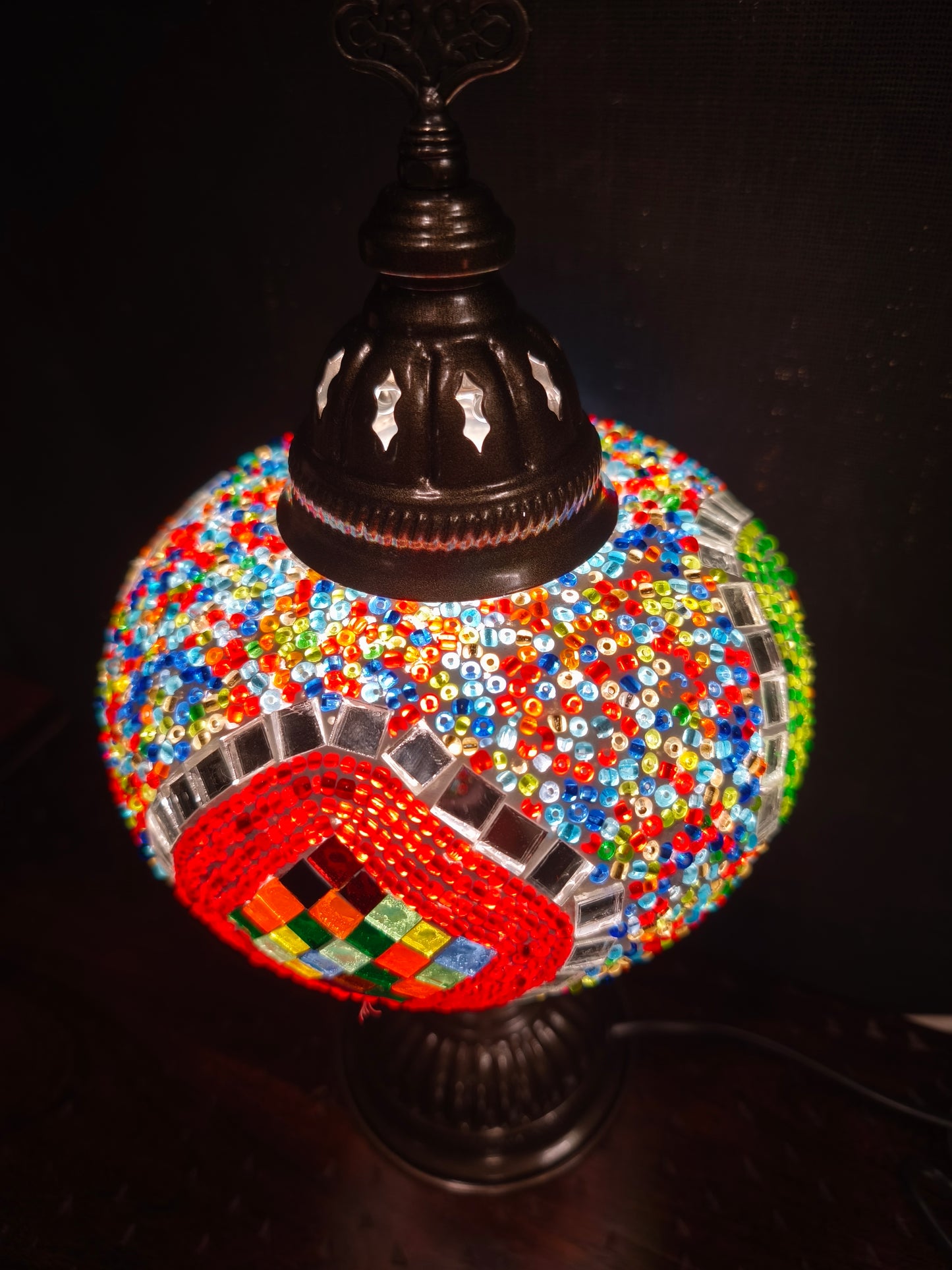 Turkish mosaic glass lamp ethnic decor 3A